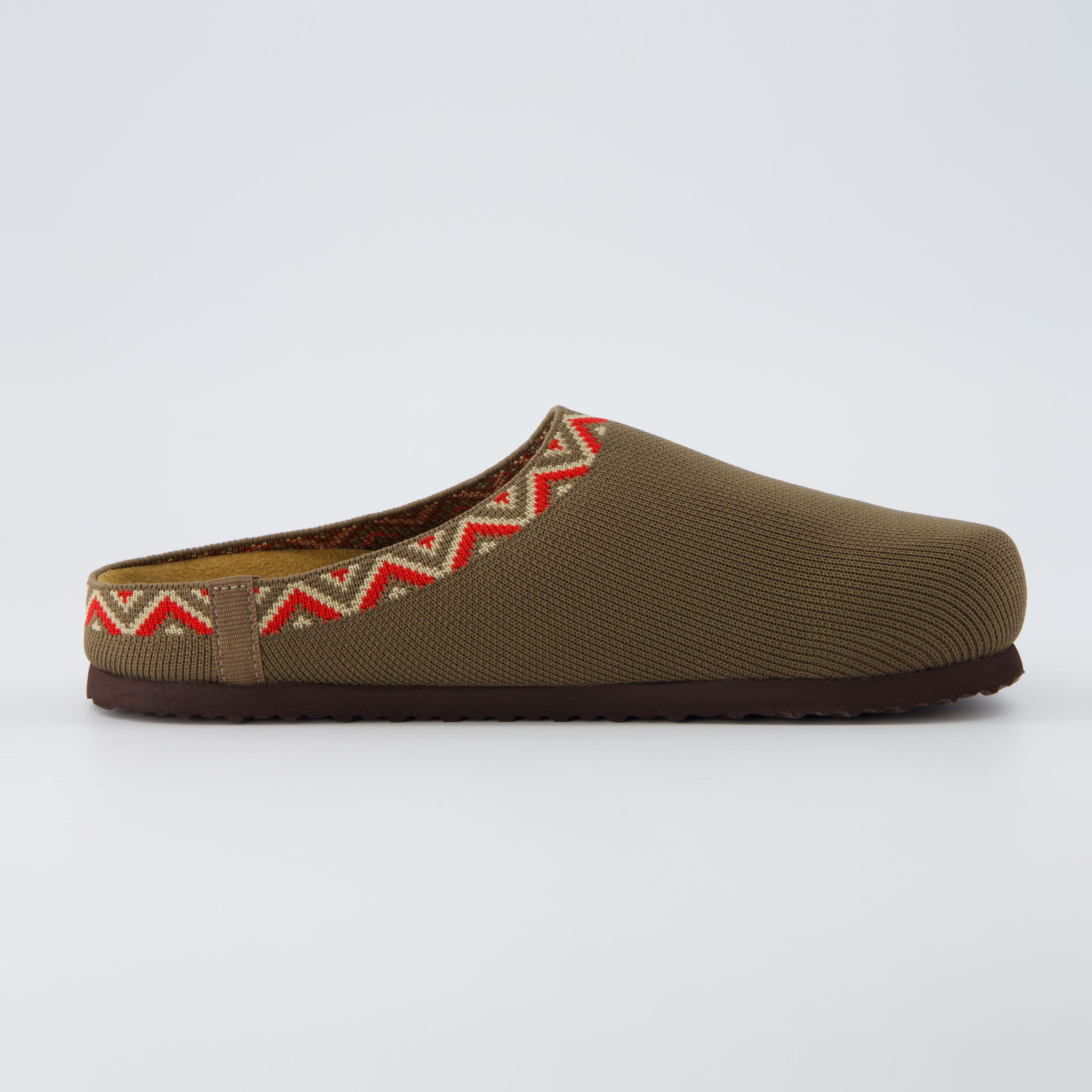Swiss Knit Cork Footbed Clog Brown
