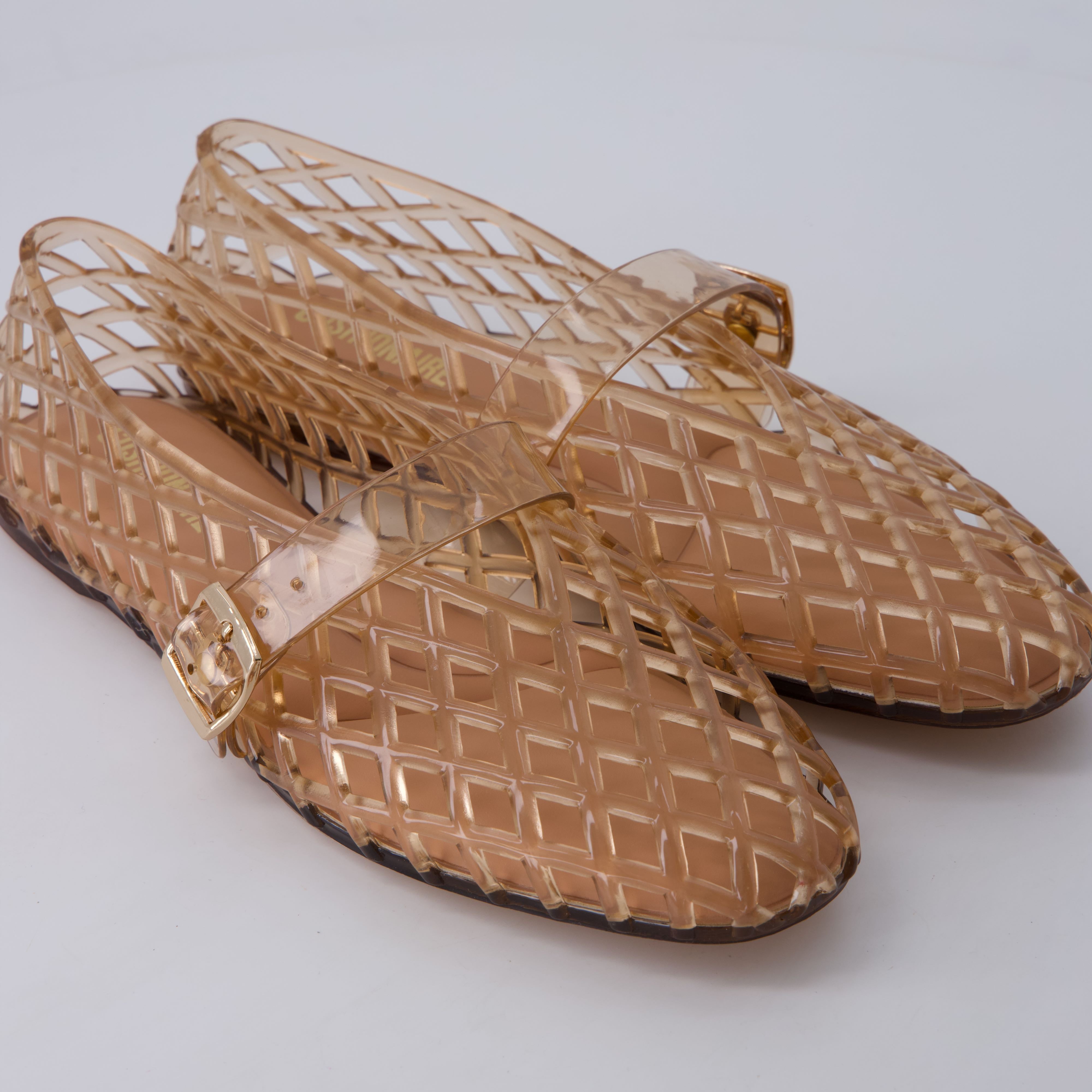Syrup Jelly Mary Jane Flats Mocha Medium
