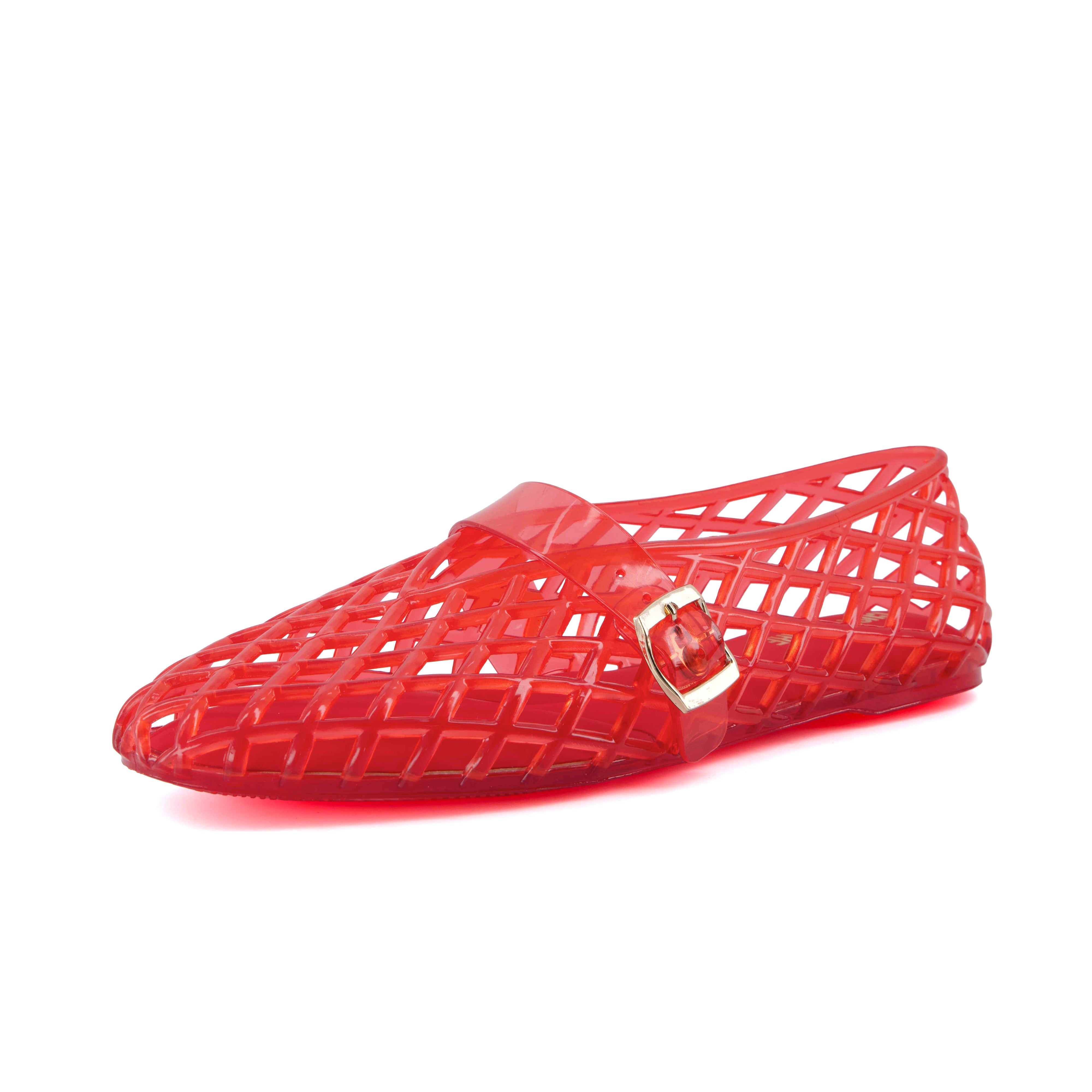 Syrup Jelly Mary Jane Flats Red Medium