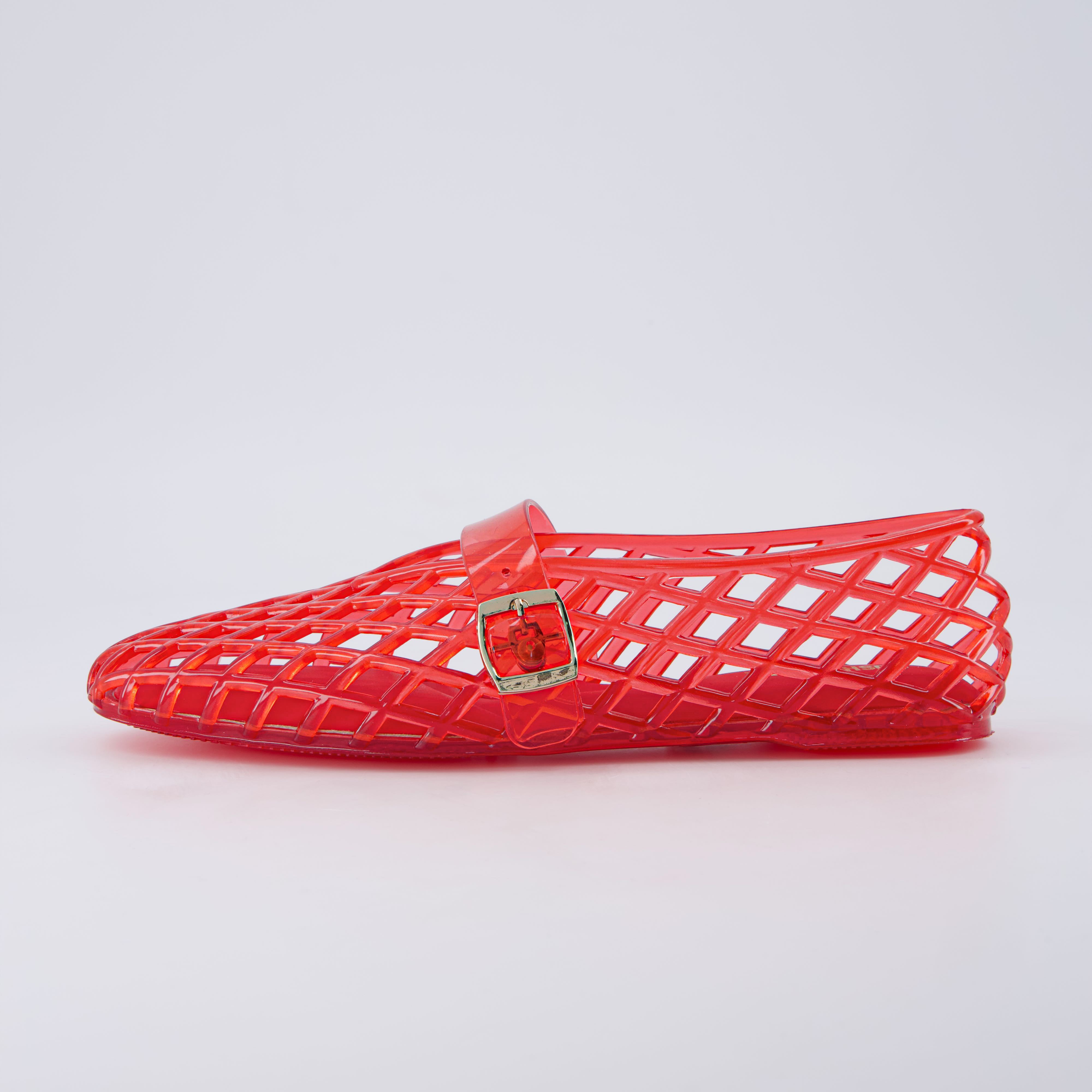 Syrup Jelly Mary Jane Flats Red Medium