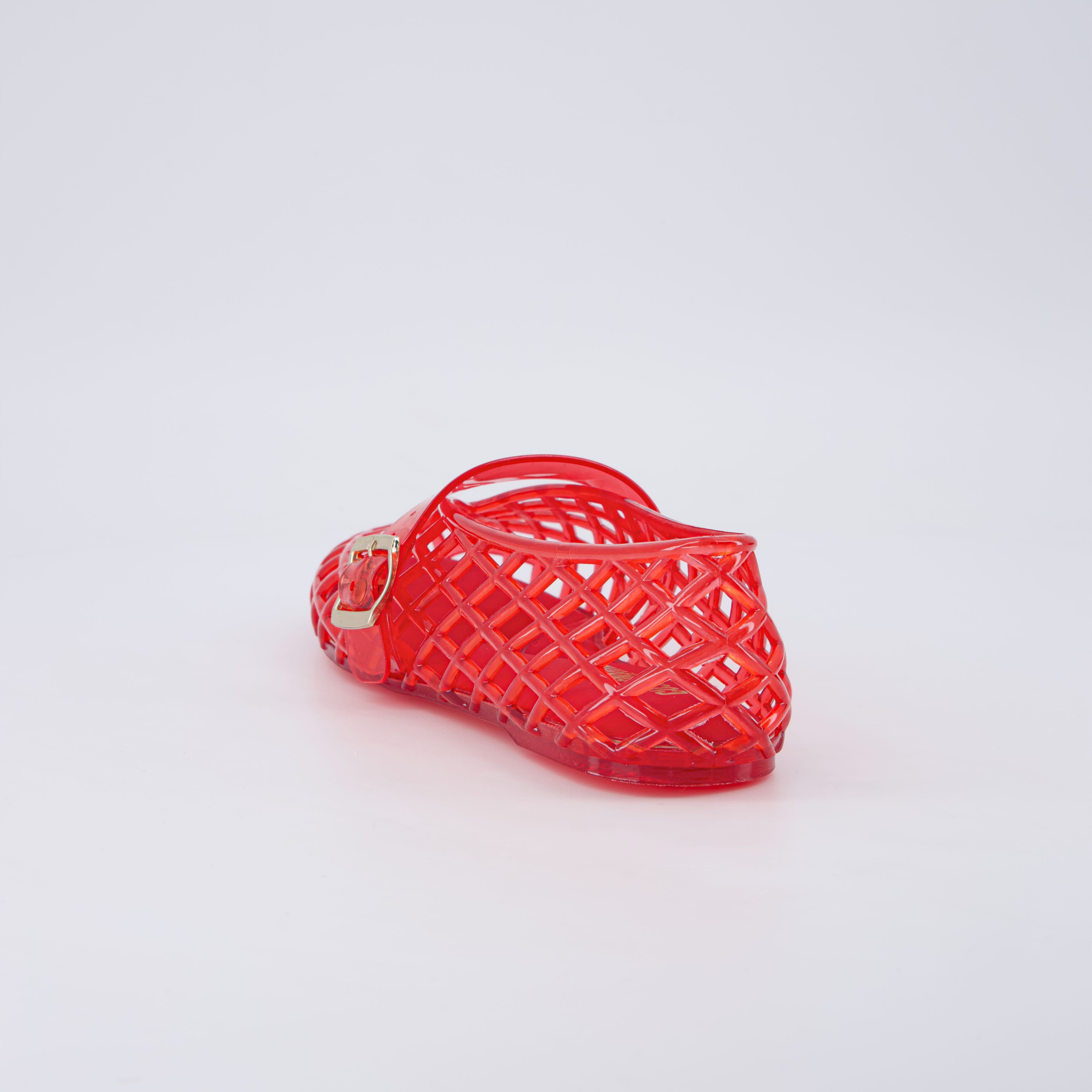 Syrup Jelly Mary Jane Flats Red Medium