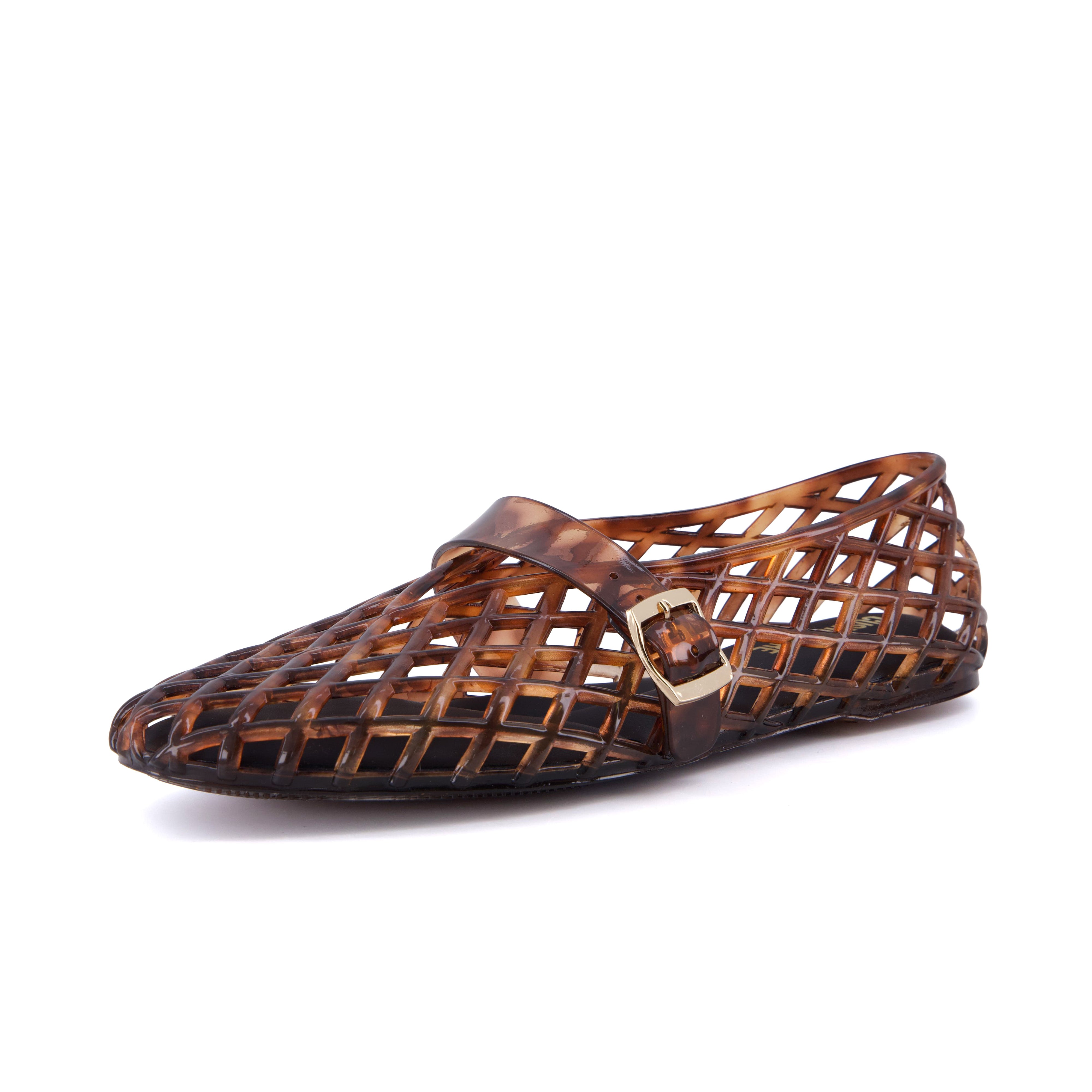 Syrup Jelly Mary Jane Flats Tortoise Medium