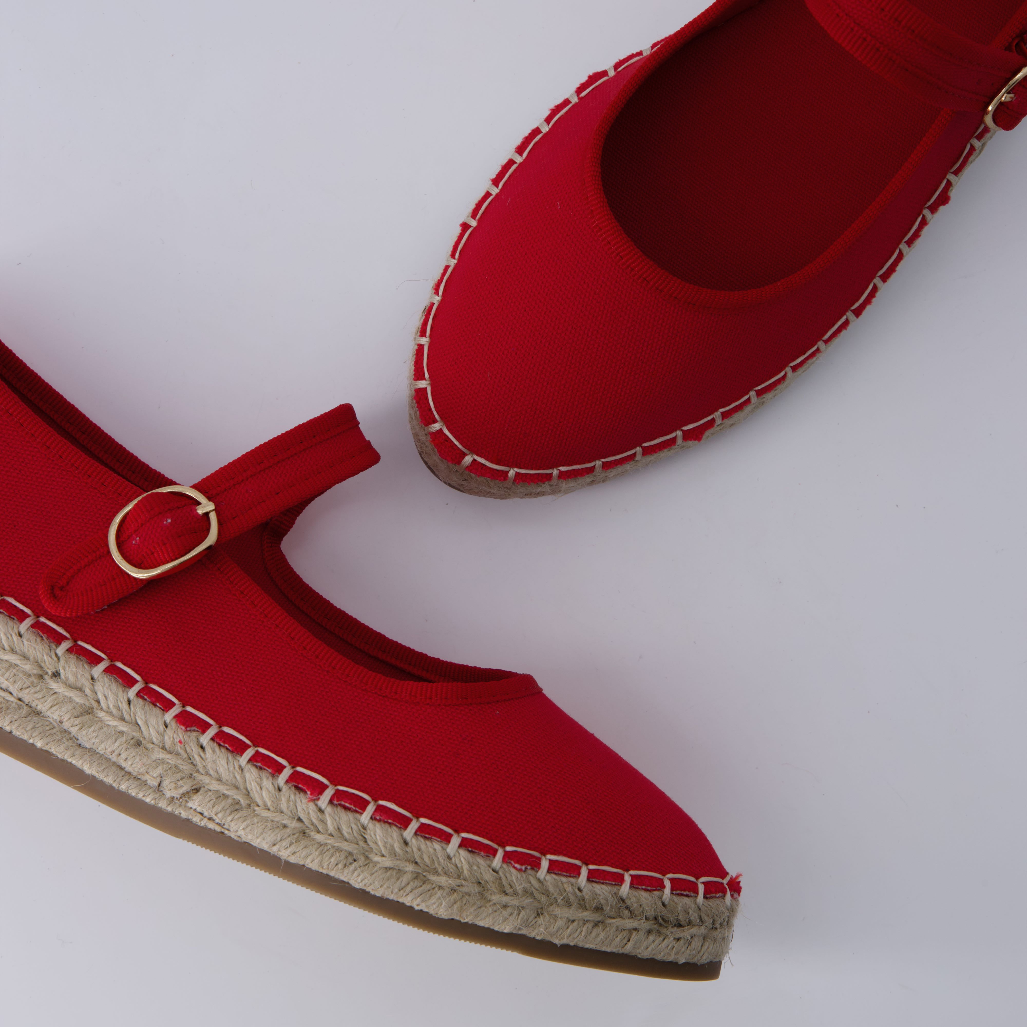 Tapas Canvas Flats Red