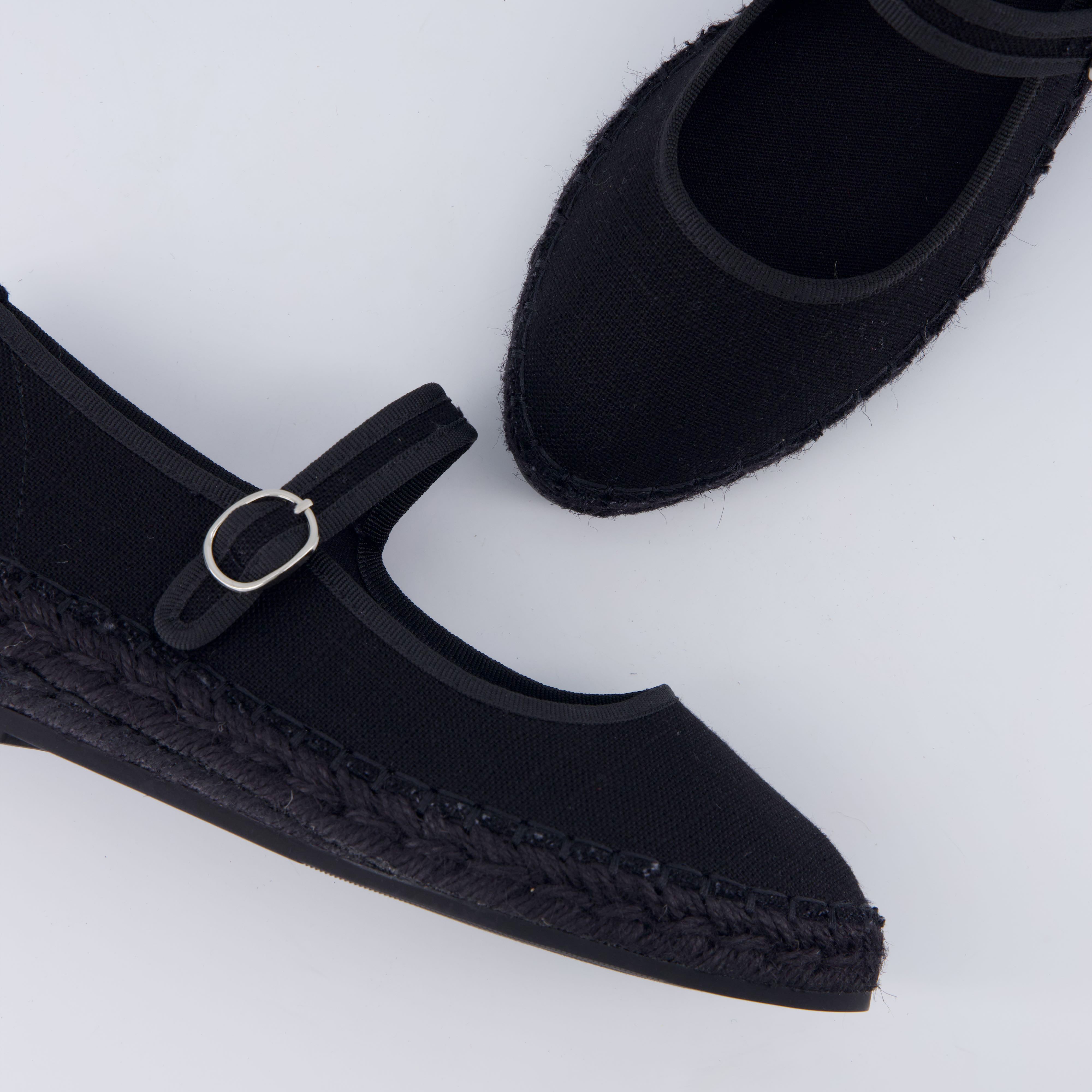 Tapas Canvas Flats Black