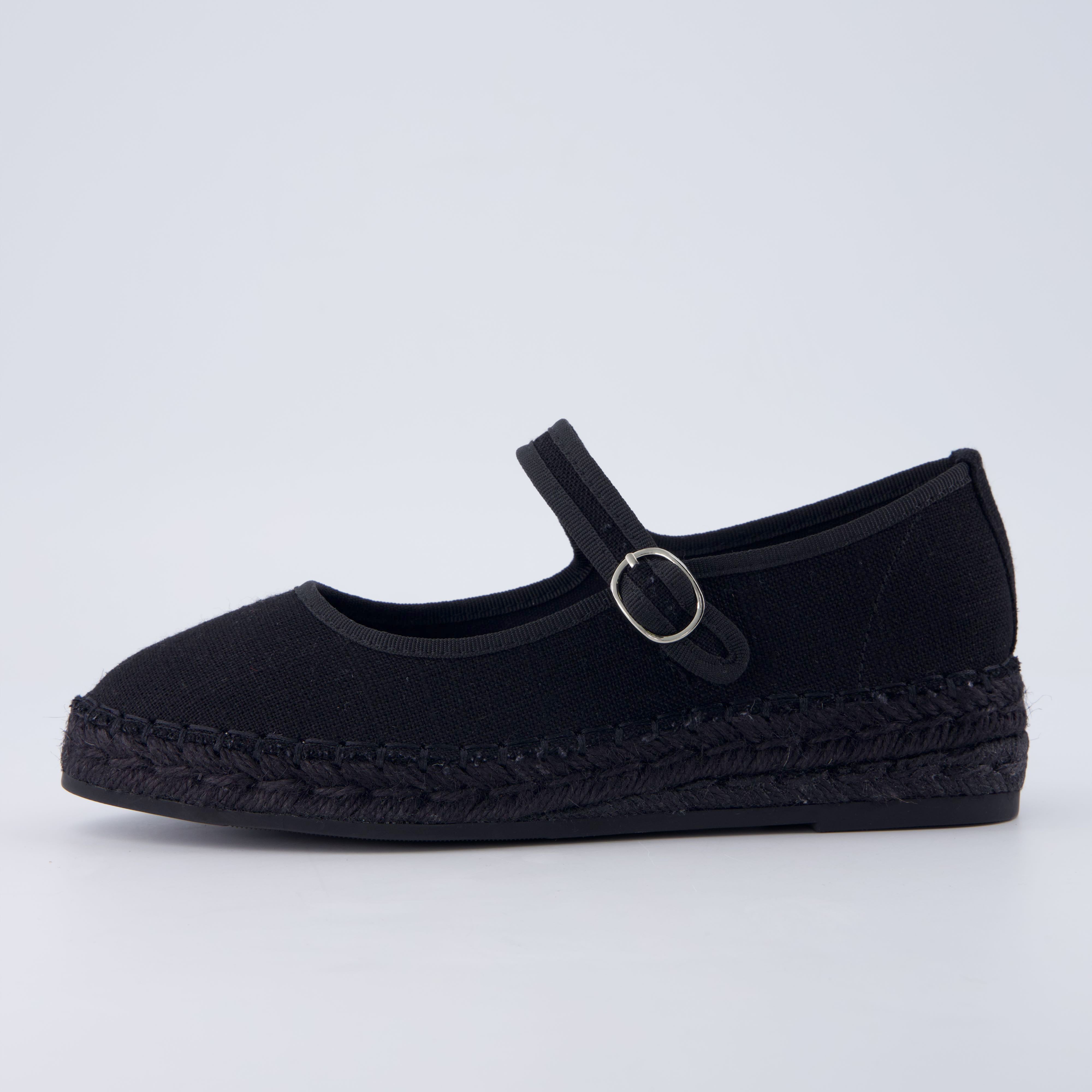 Tapas Canvas Flats Black
