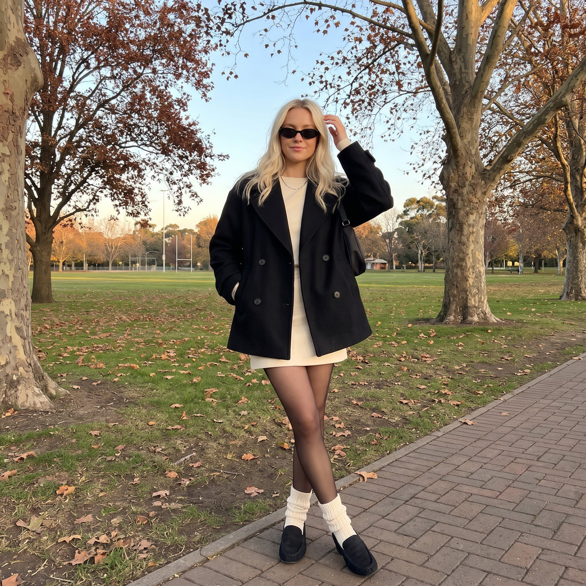 Teah Heeled Penny Loafers Black Medium
