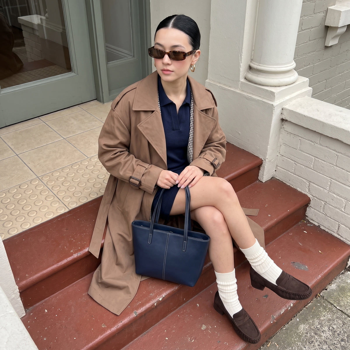 Teah Heeled Penny Loafers Coffee Medium
