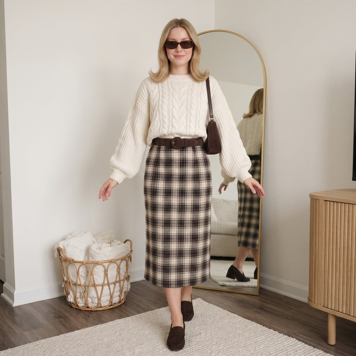 Teah Heeled Penny Loafers Coffee Medium