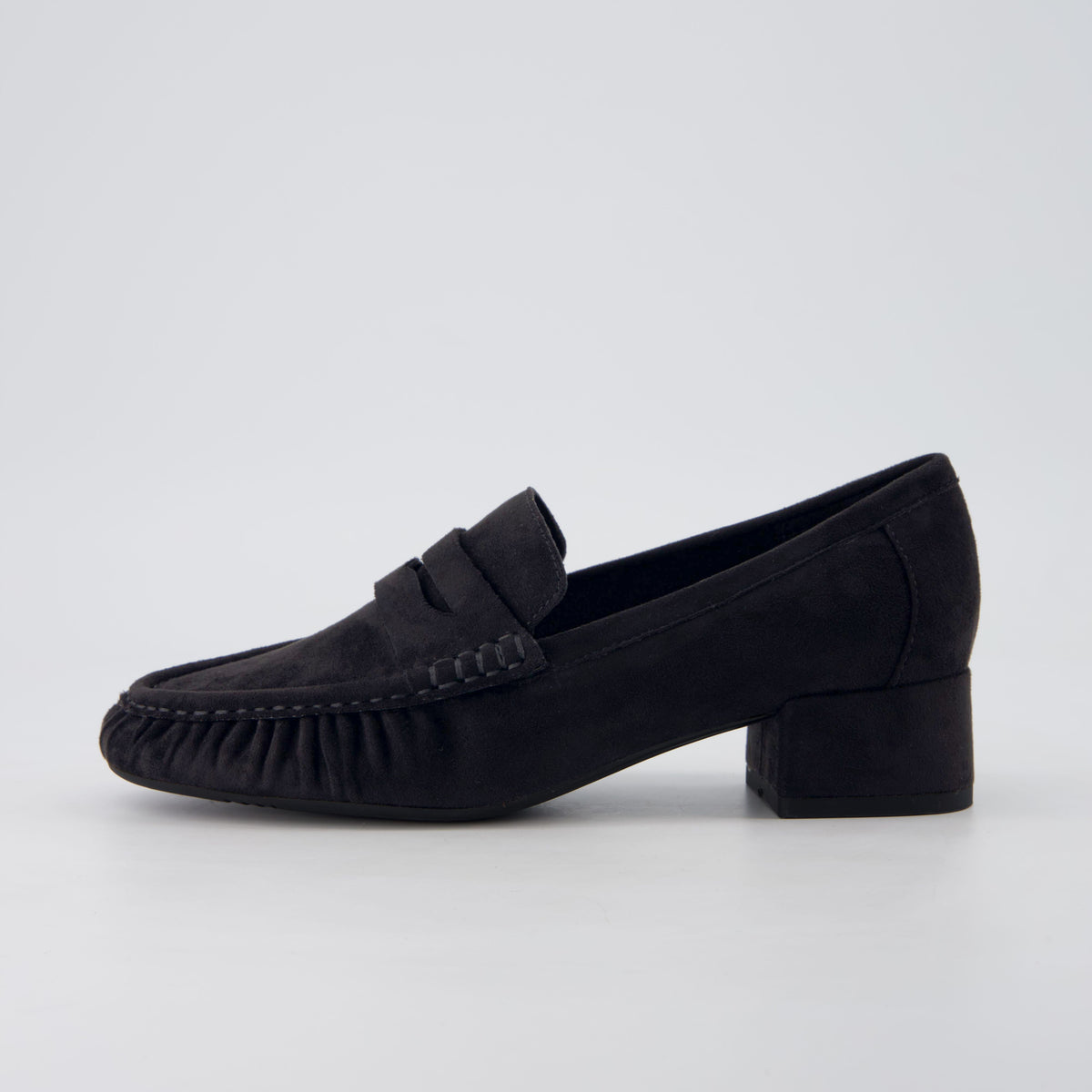 Teah Heeled Penny Loafers Black Medium