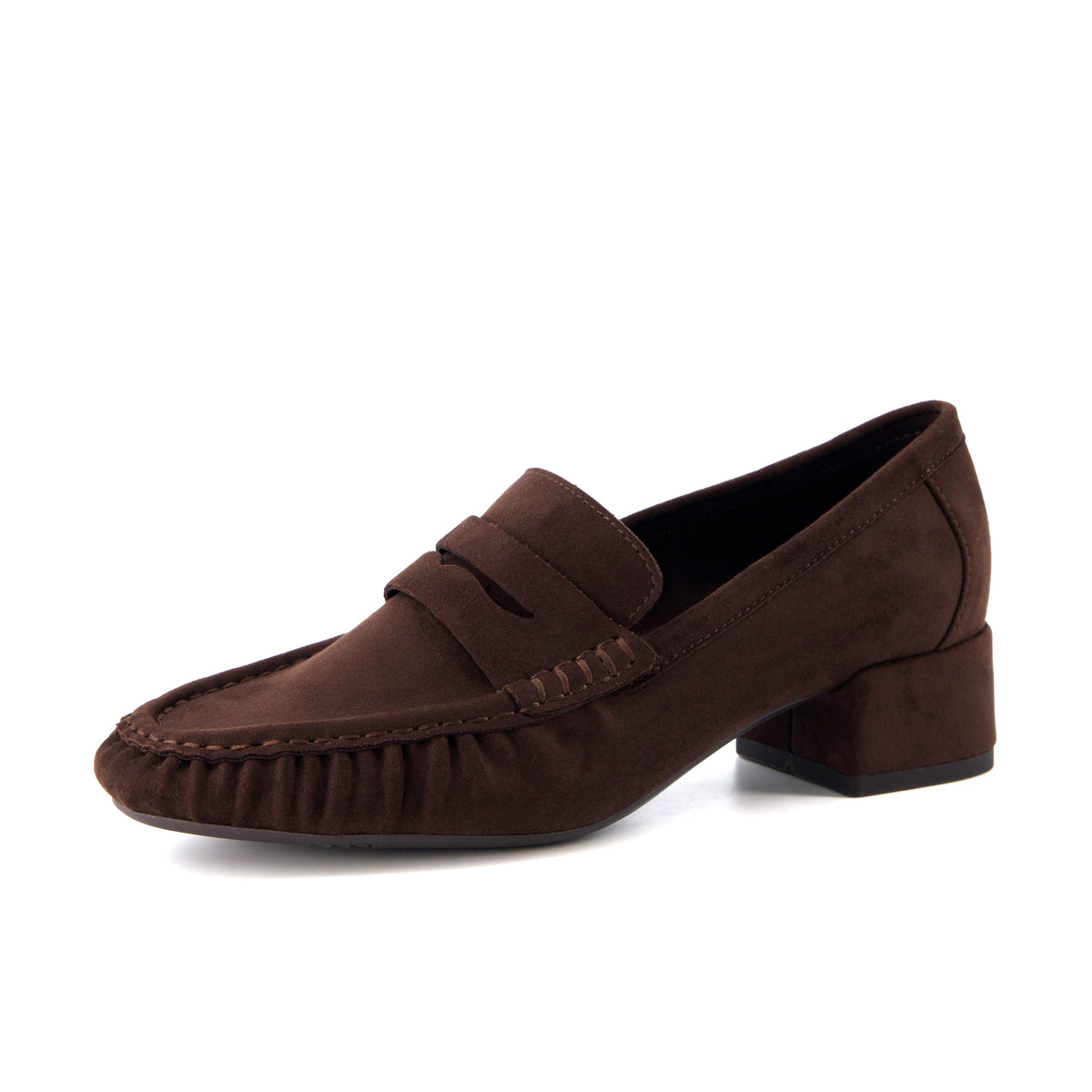Teah Heeled Penny Loafers Coffee Medium