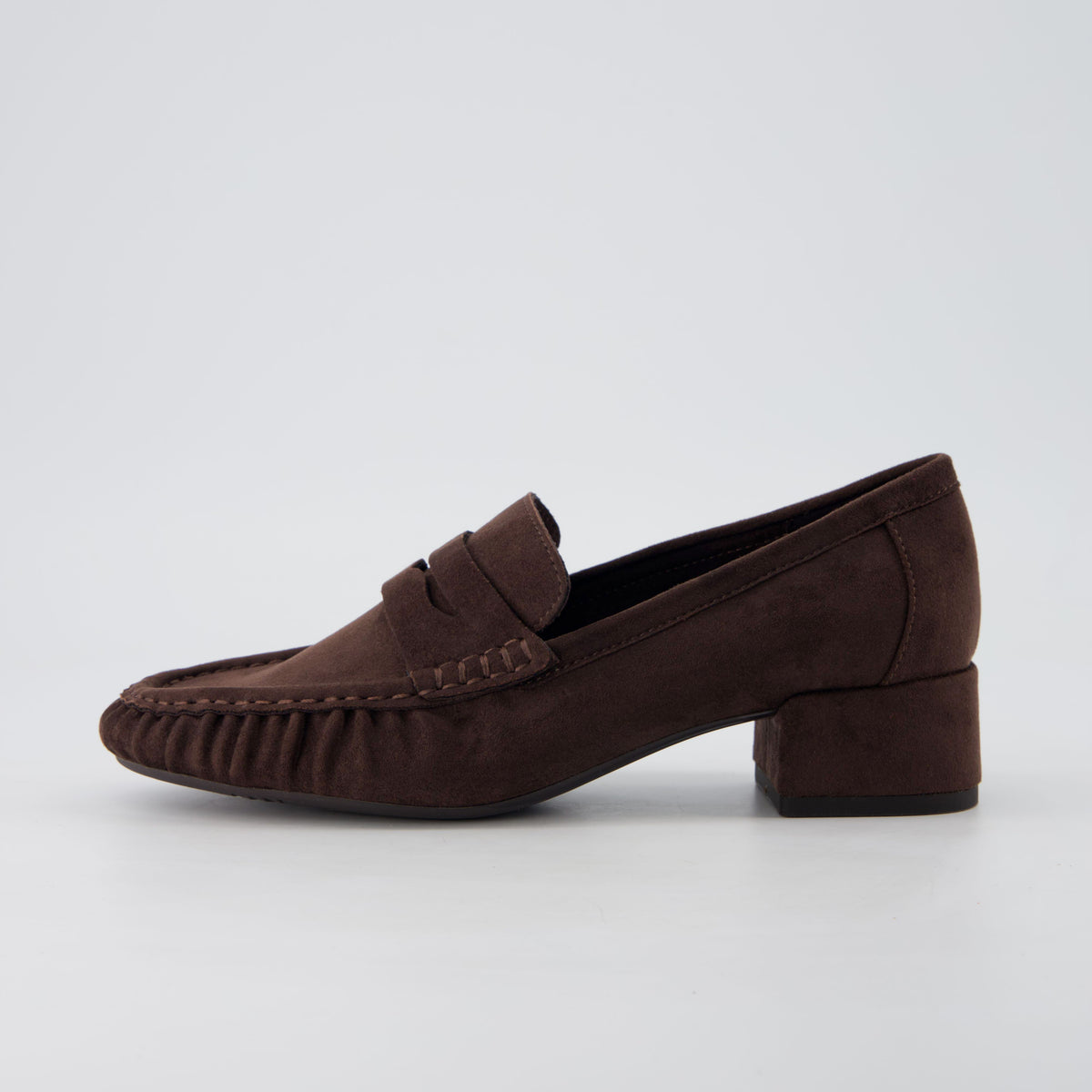 Teah Heeled Penny Loafers Coffee Medium