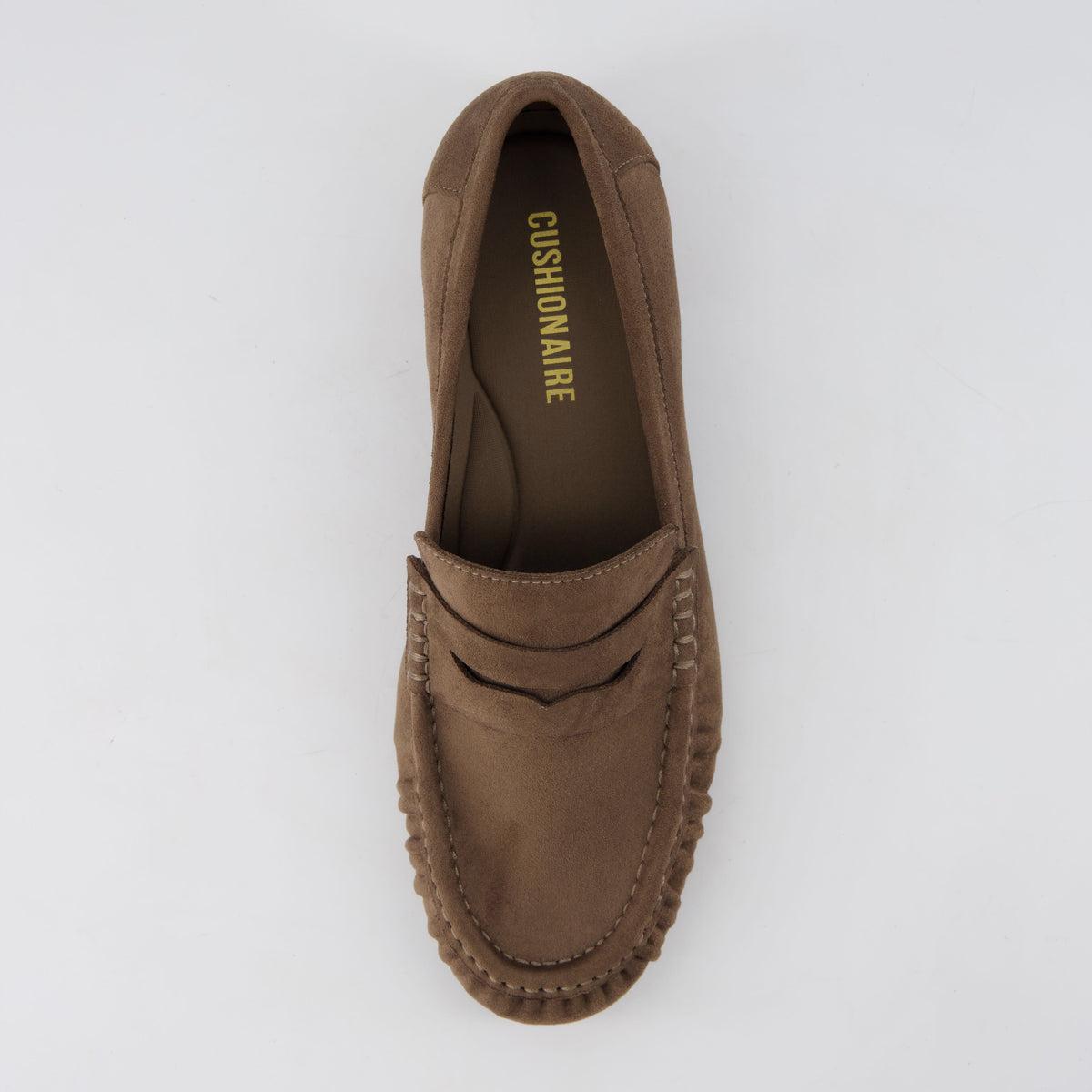 Teah Heeled Penny Loafers Taupe Medium