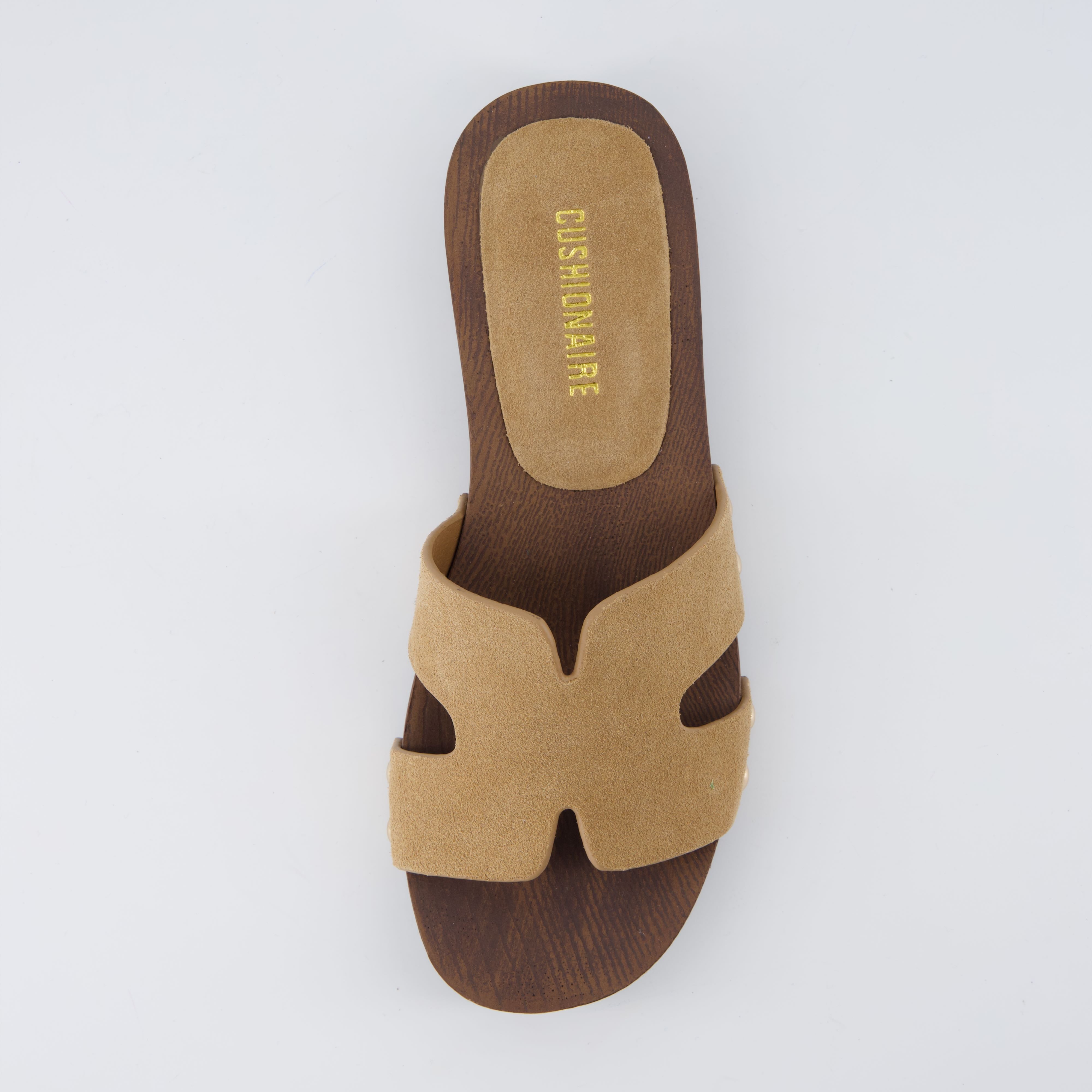 Thai-L Genuine Leather Platform Sandals Taupe Medium
