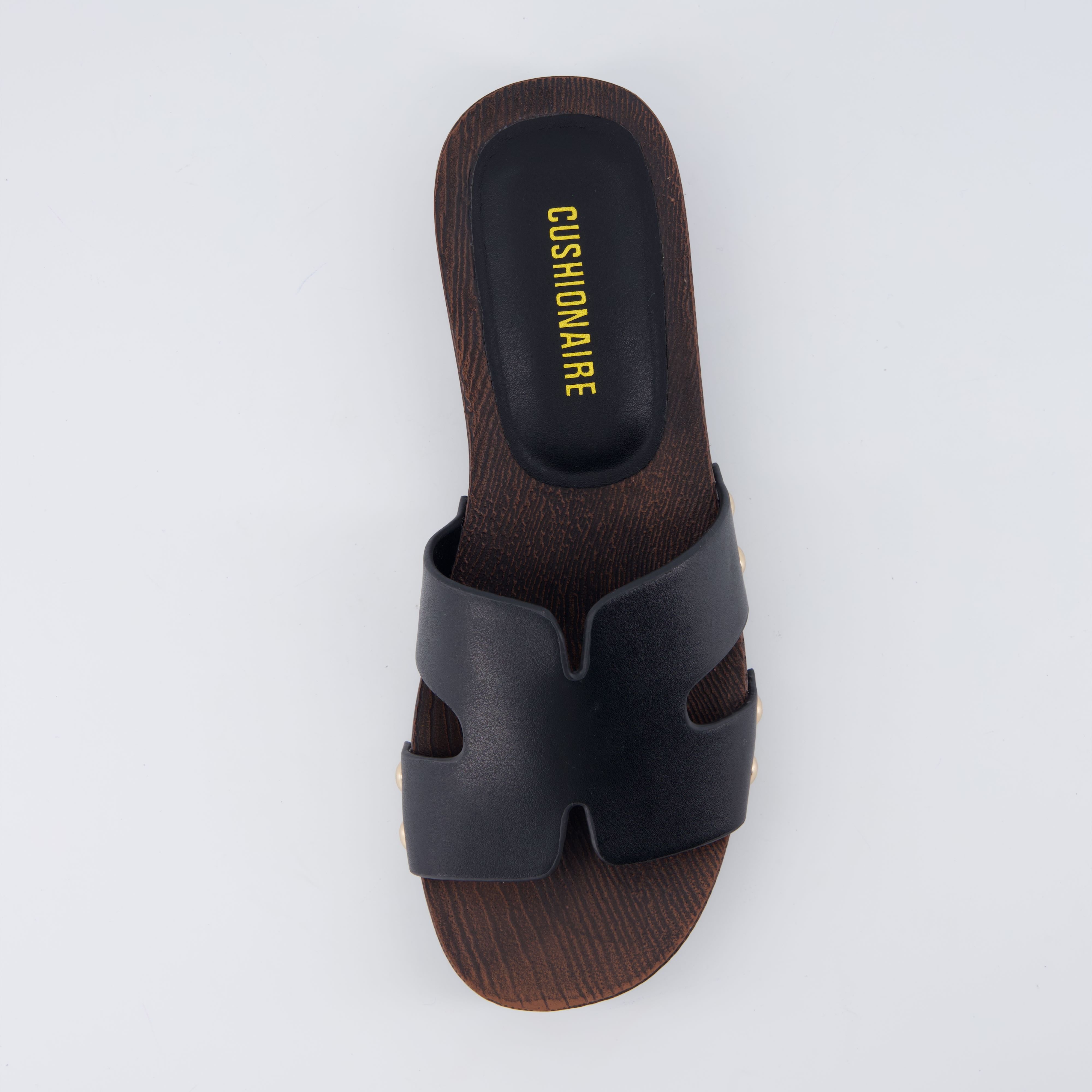 Thai Vegan Leather Platform Sandals Black Medium