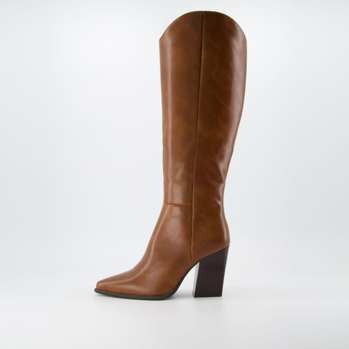 Tiger Knee High Boots Cognac Medium