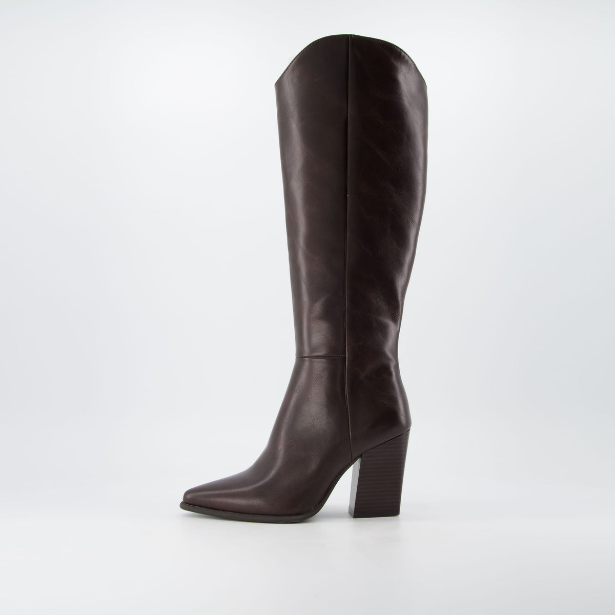Tiger Knee High Boots Dark Brown Medium