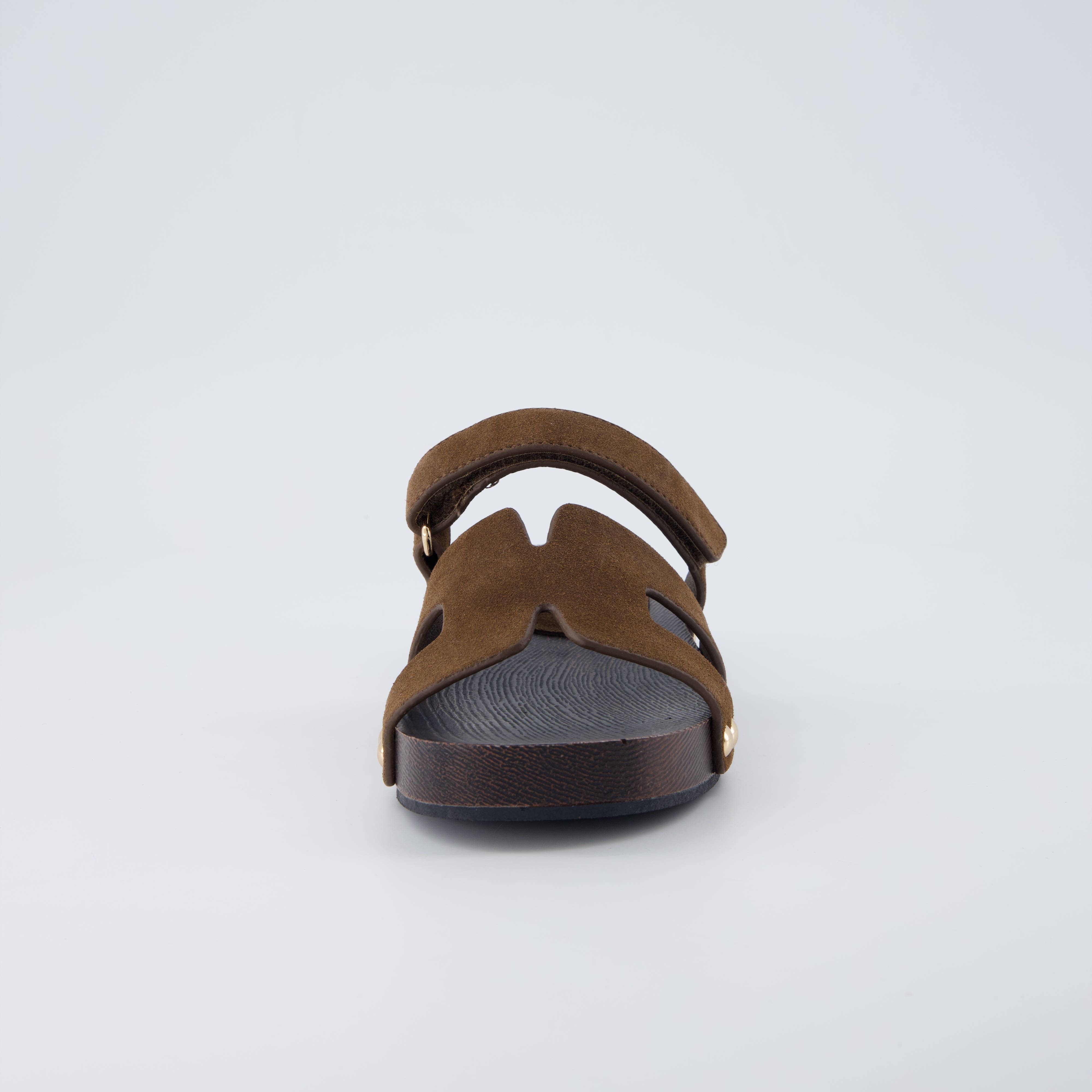 Cushionaire Tokyo 100% Genuine Leather Suede Platform Sandals for