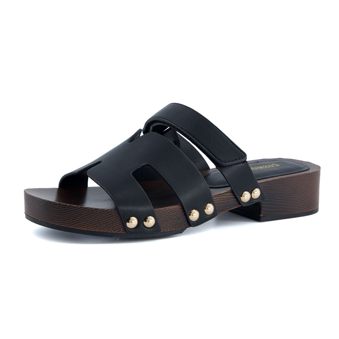 Cushionaire Tokyo Vegan Leather Suede Platform Sandals for Women