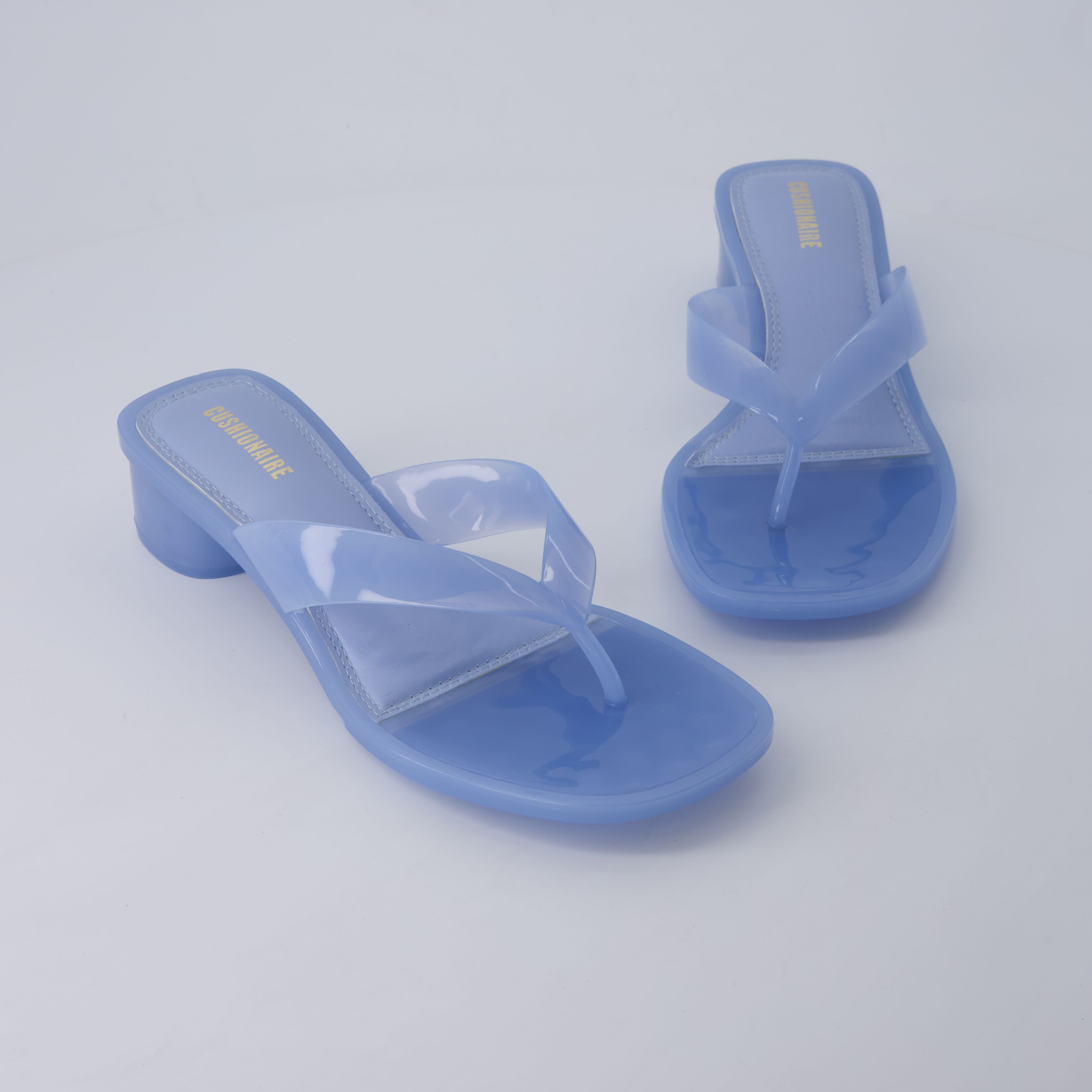 Toots Thong Strap Jelly Sandals BLUE Medium