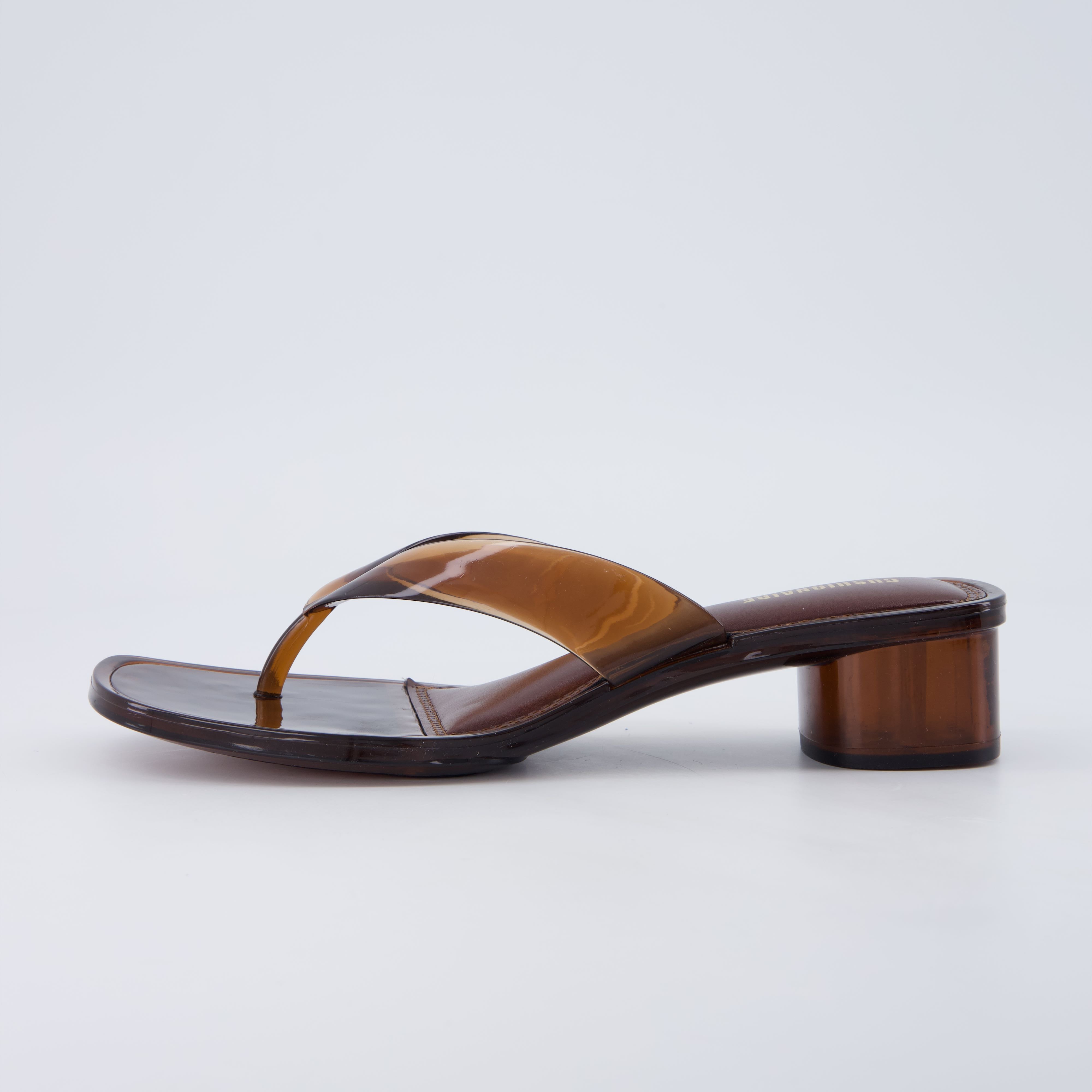 Toots Thong Strap Jelly Sandals CHOCOLATE Medium