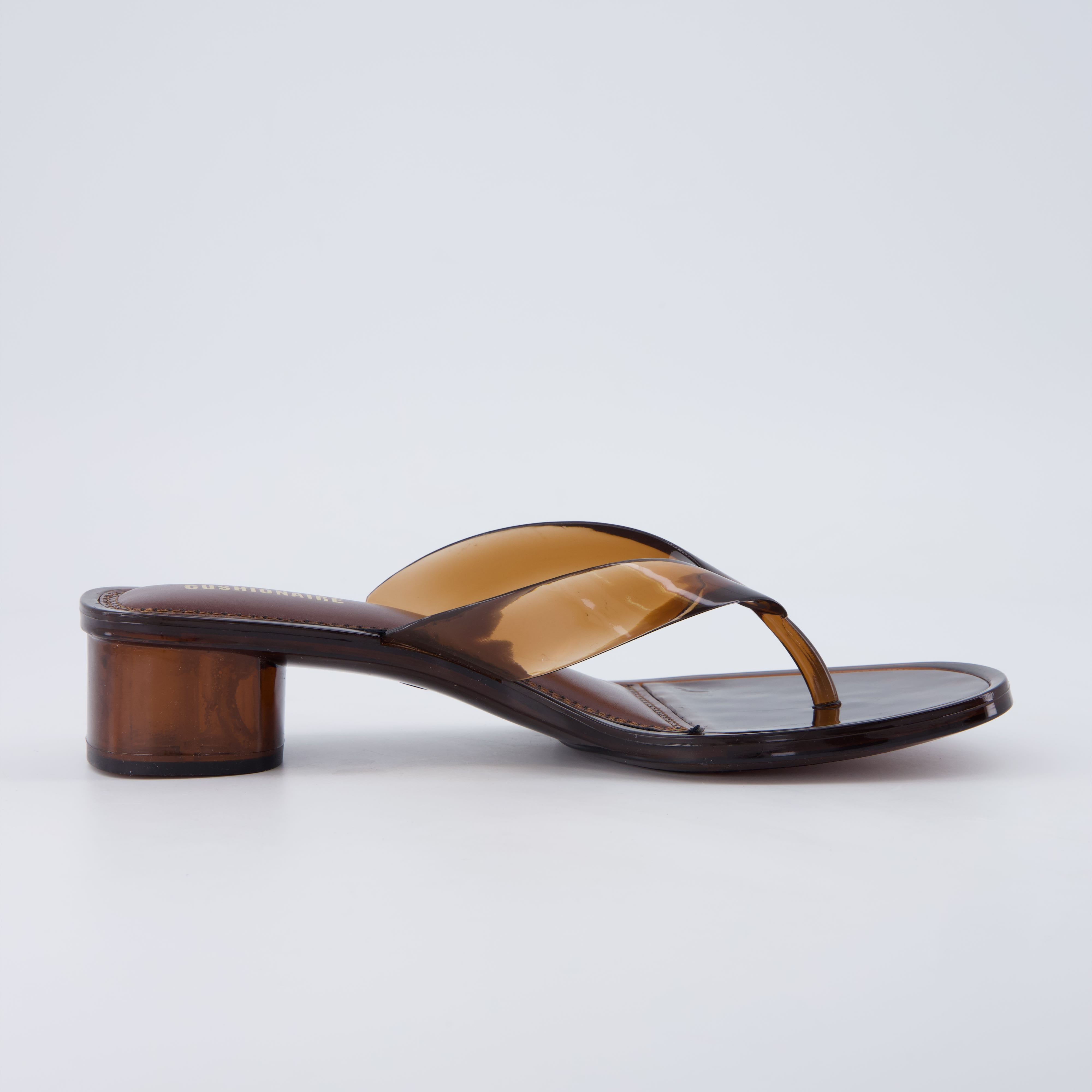 Toots Thong Strap Jelly Sandals CHOCOLATE Medium