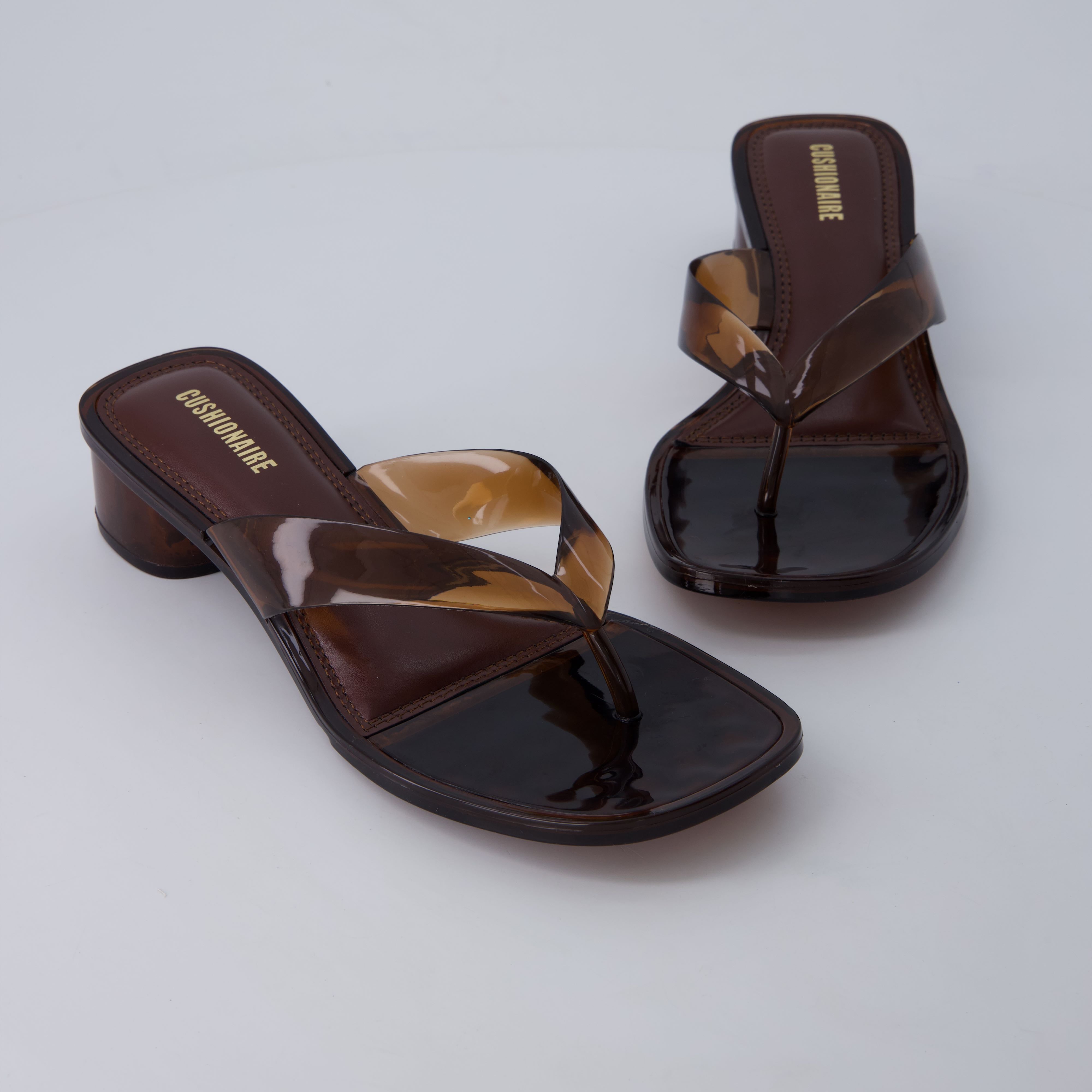 Toots Thong Strap Jelly Sandals CHOCOLATE Medium
