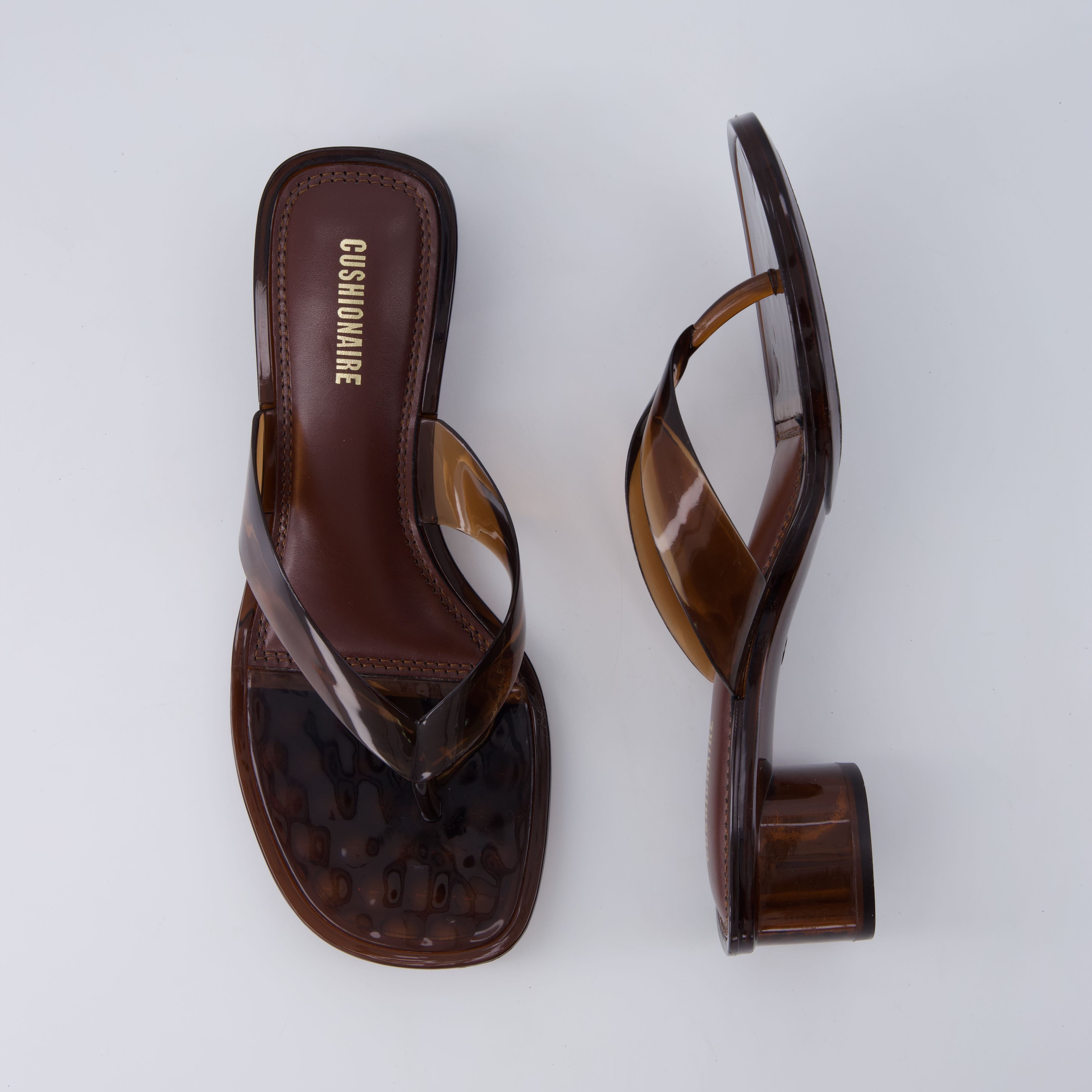 Toots Thong Strap Jelly Sandals CHOCOLATE Medium