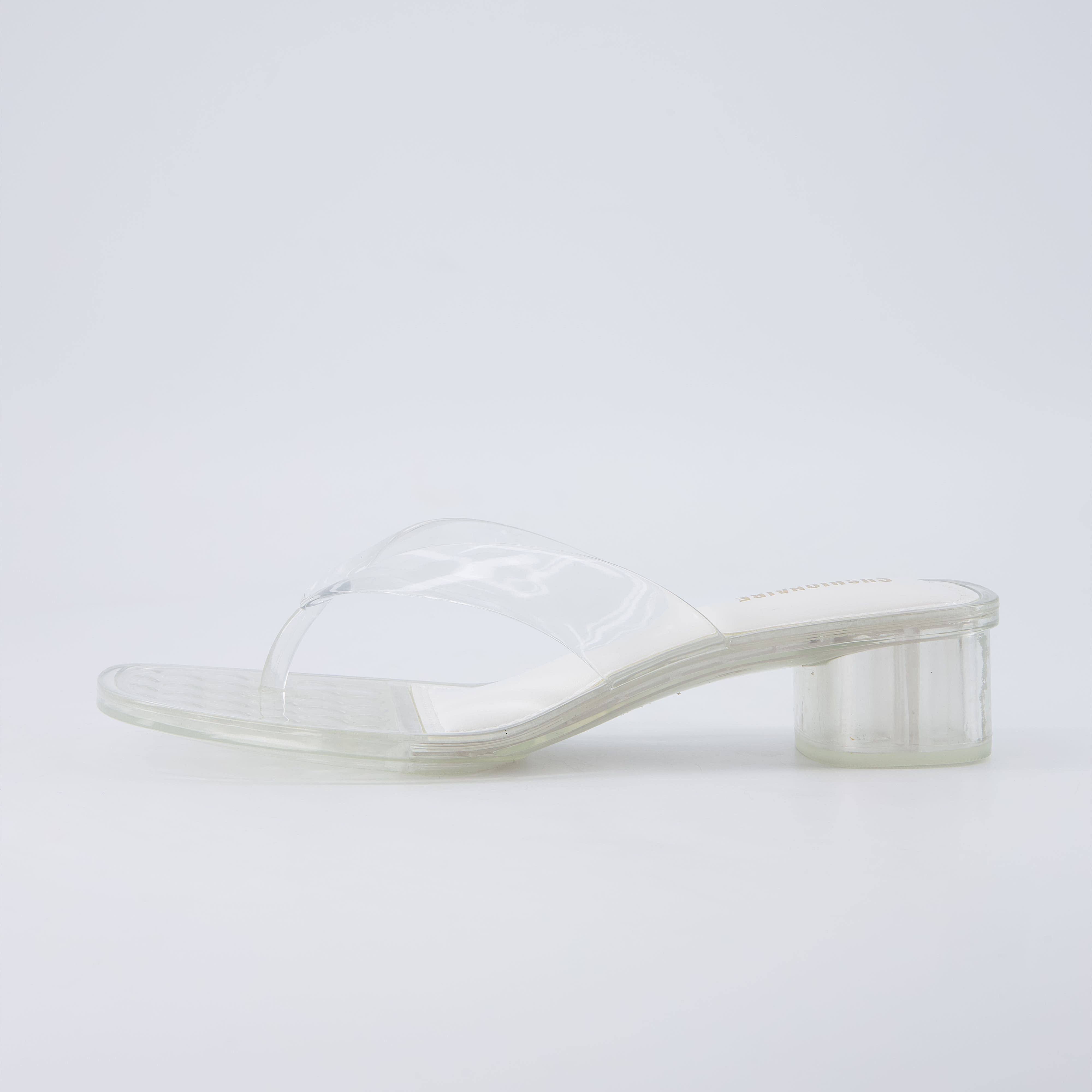 Toots Thong Strap Jelly Sandals CLEAR Medium