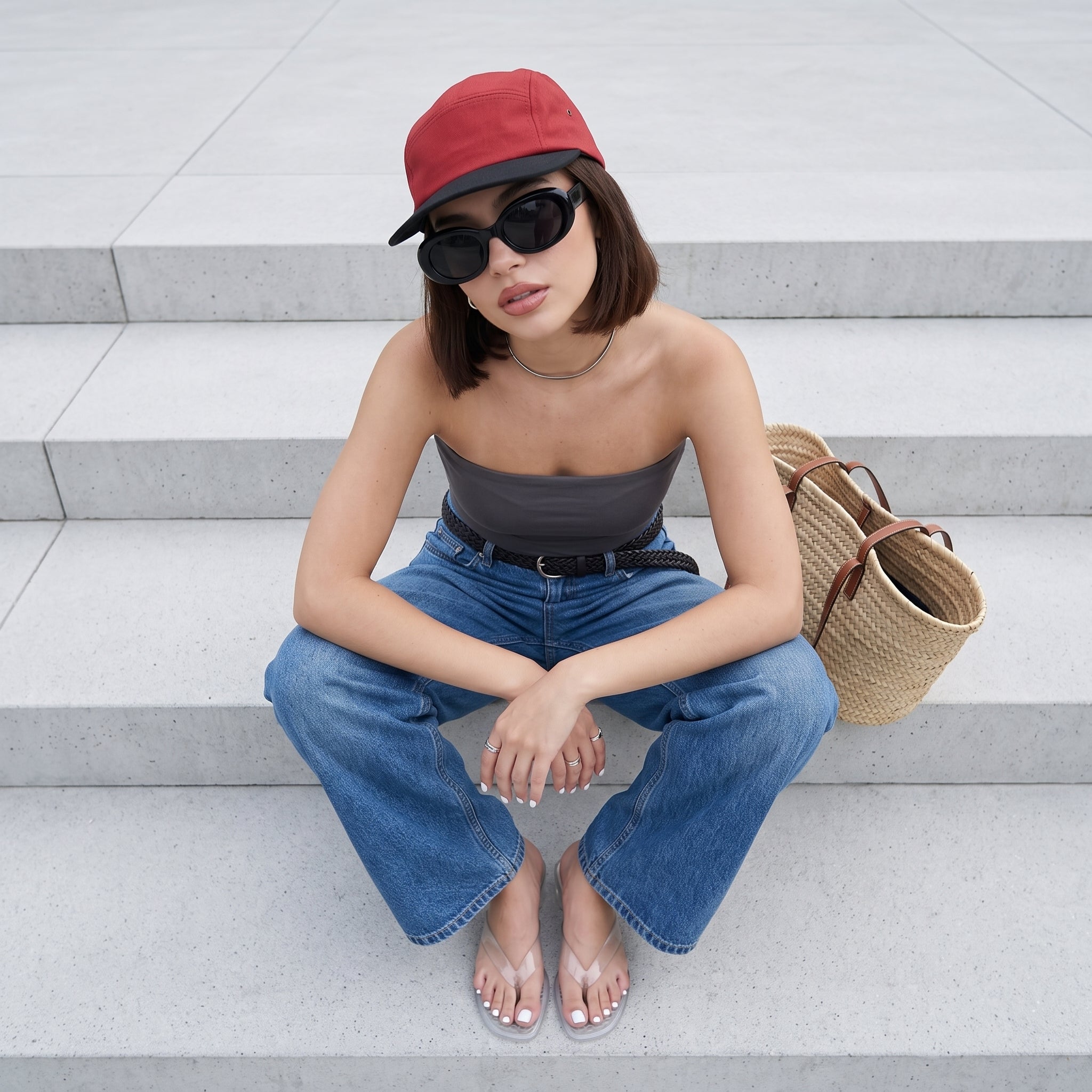 Toots Jelly Block Heel Sandals Clear Medium