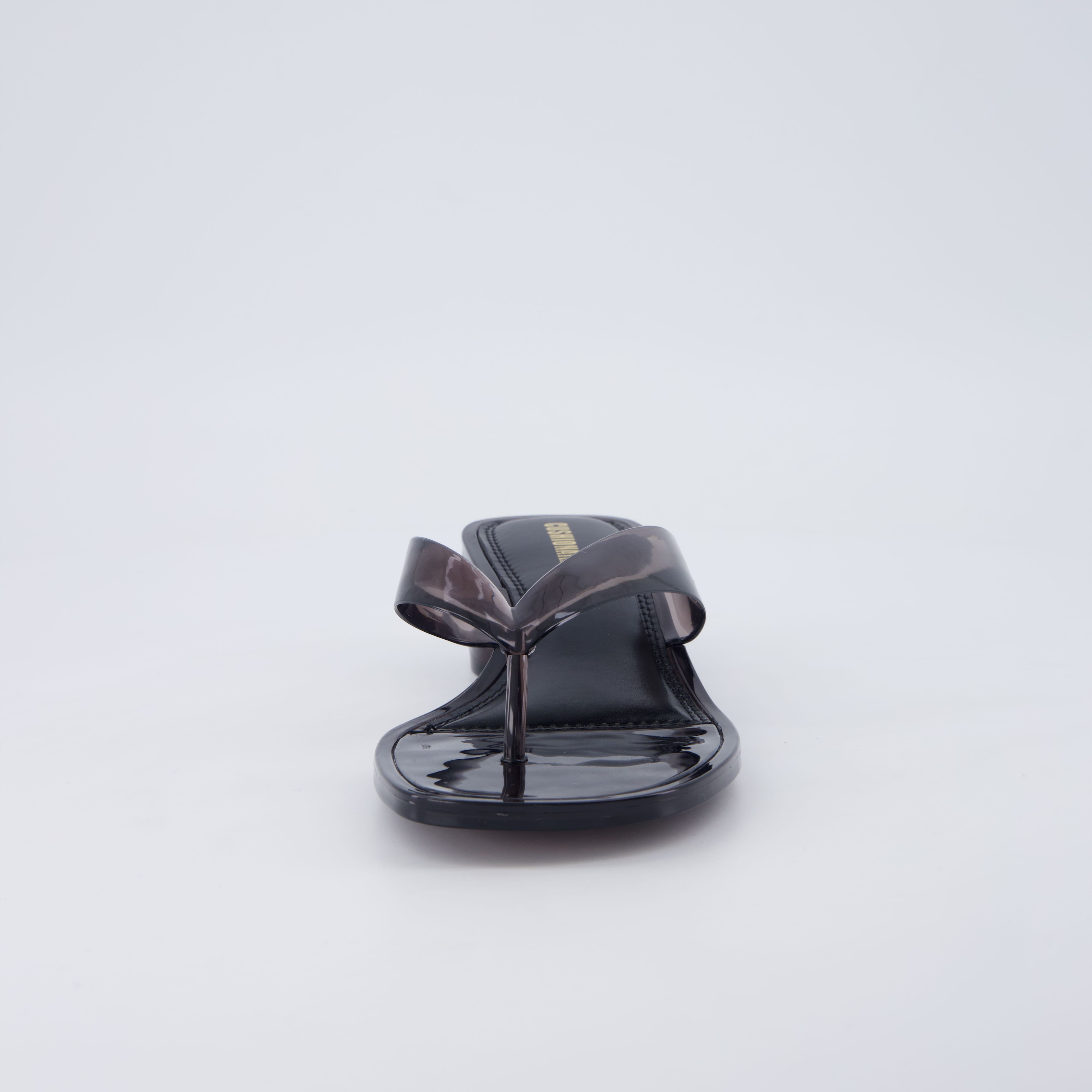 Toots Thong Strap Jelly Sandals SMOKE Medium