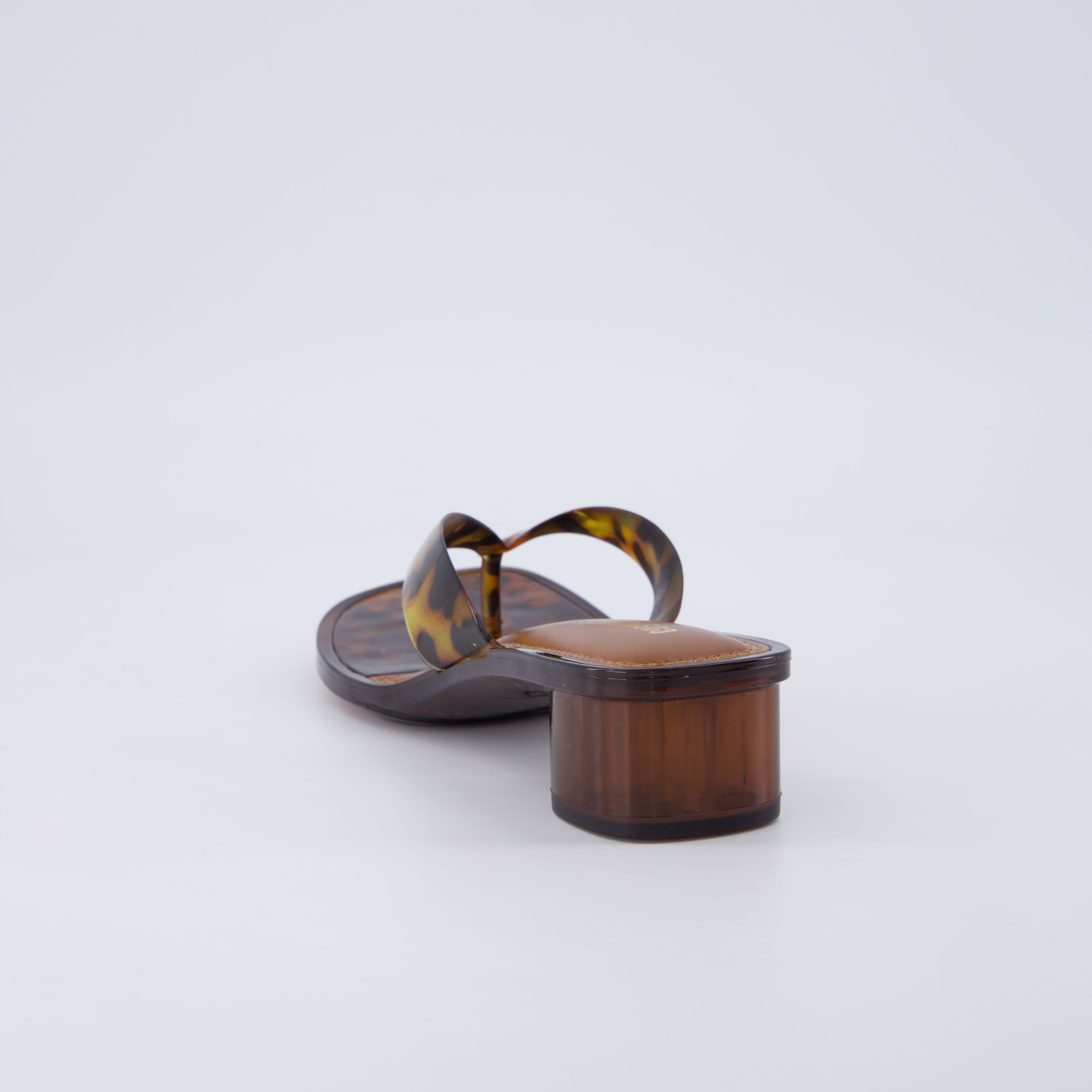 Toots Thong Strap Jelly Sandals TORTOISE Medium