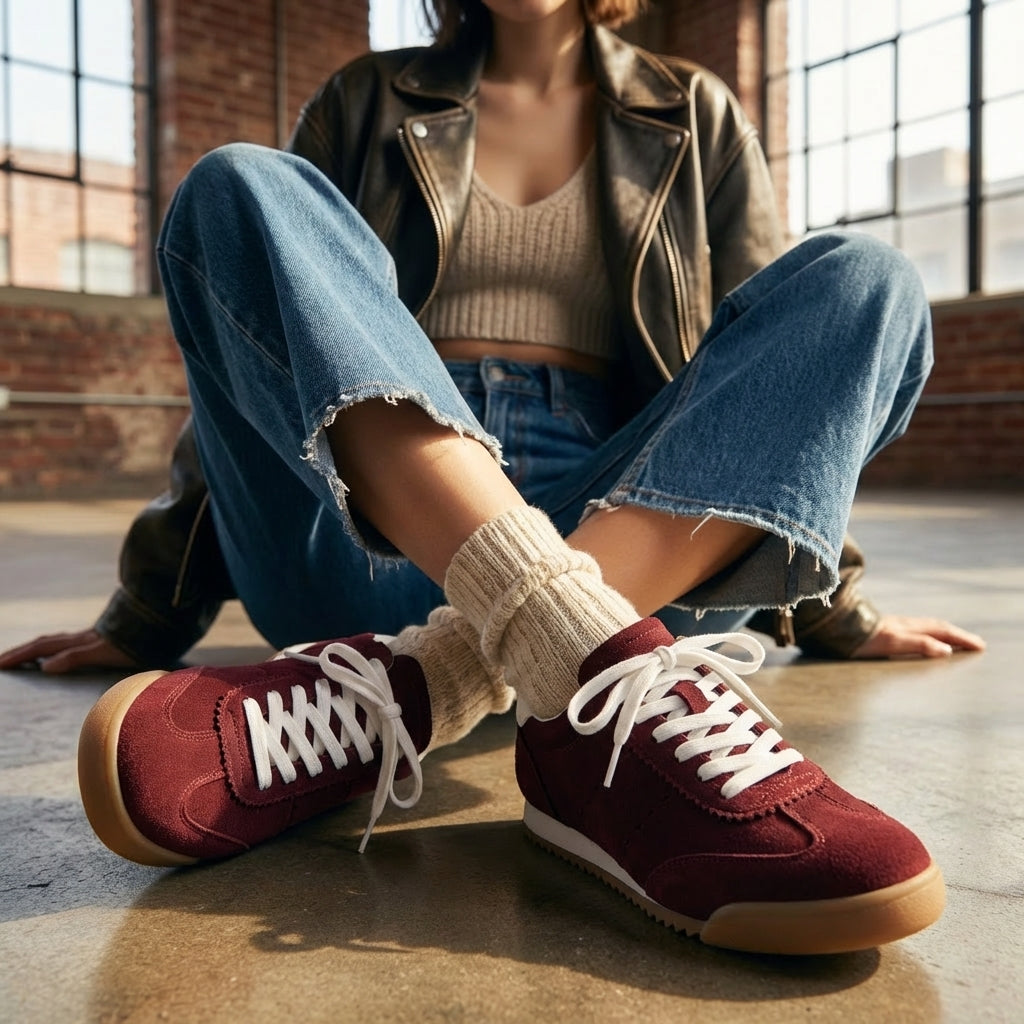 Topcat Suede Sneakers Burgundy