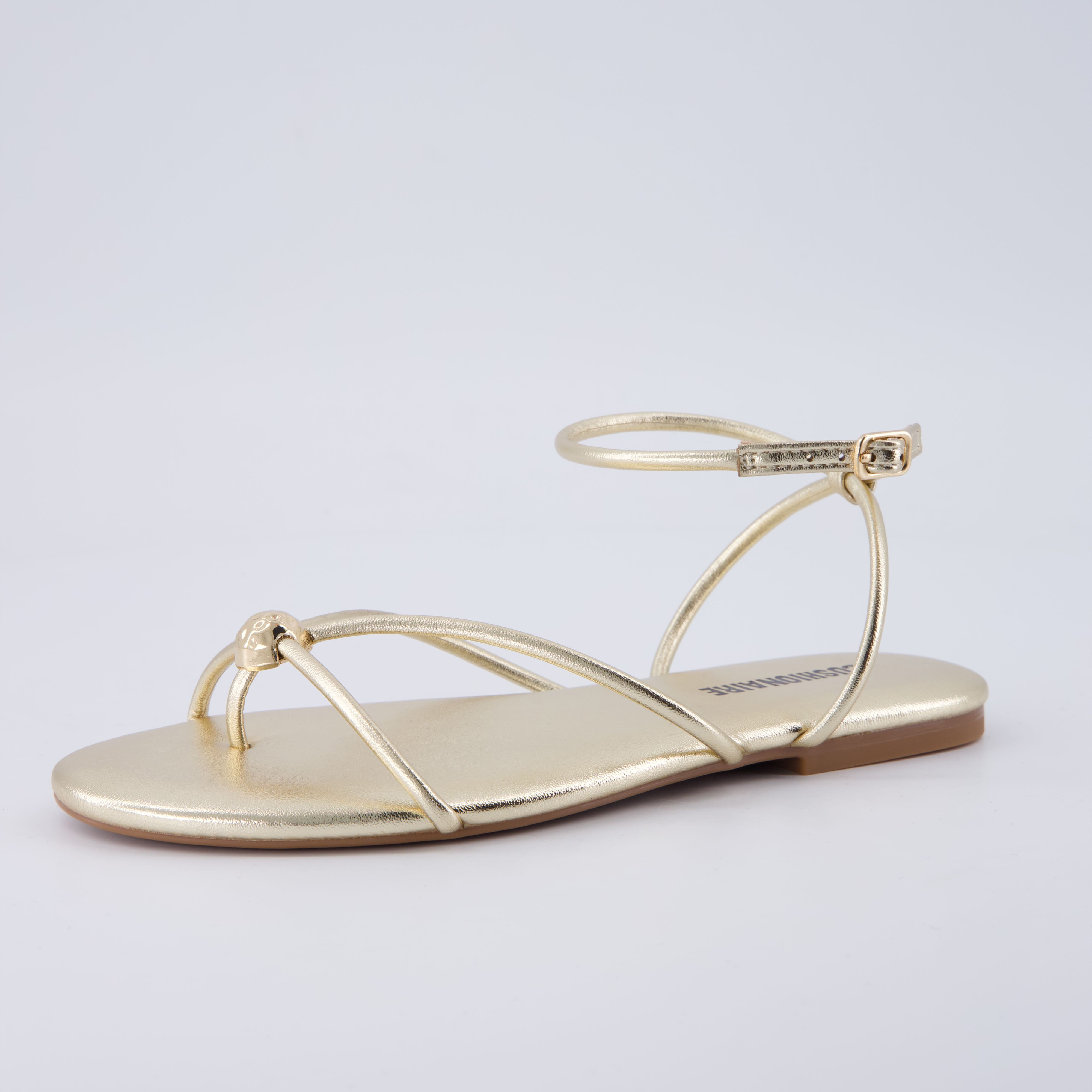 Tory Strappy Flat Sandals Chocolate Medium