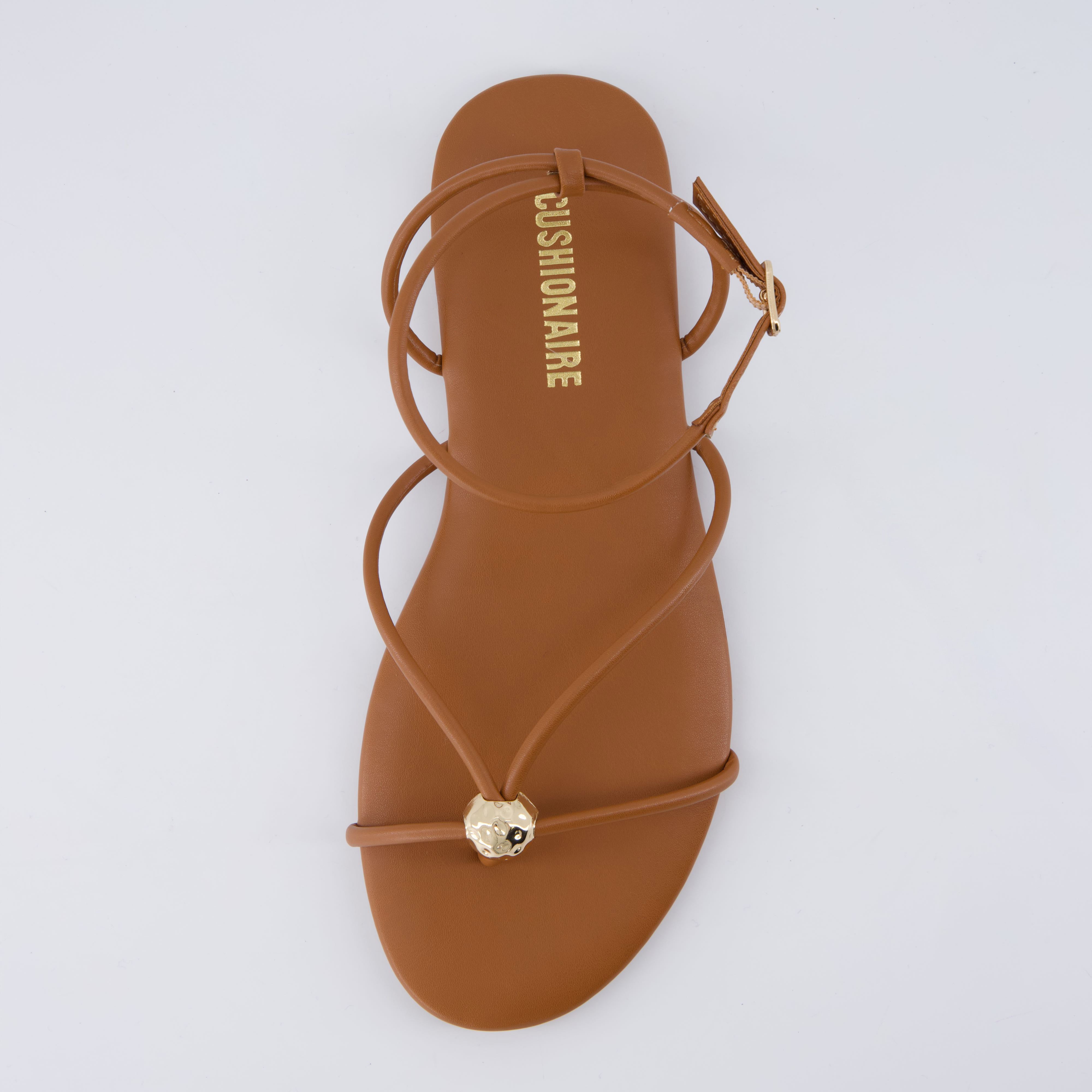 Tory Strappy Flat Sandals Whiskey Medium
