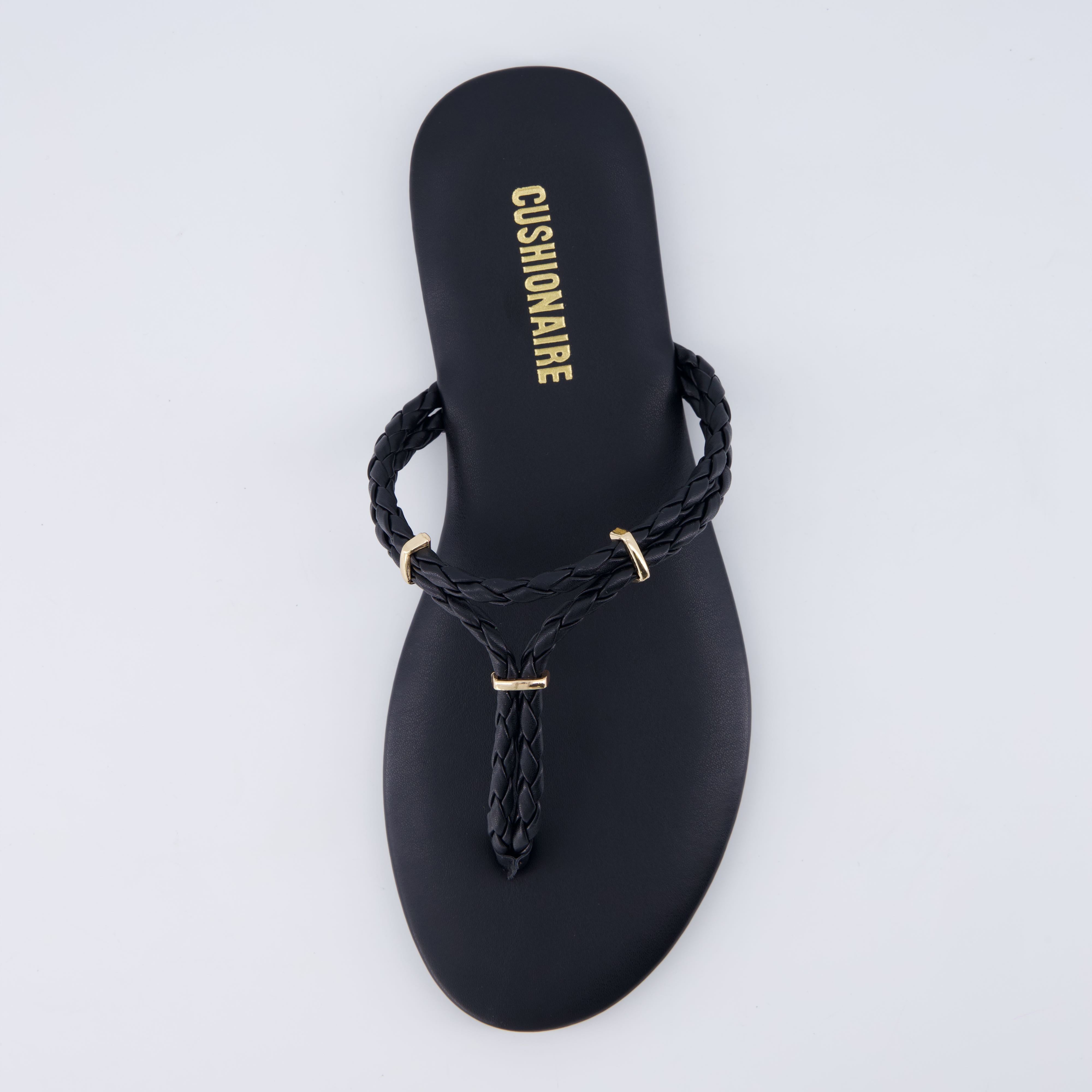 Trio Flip Flops Black Medium