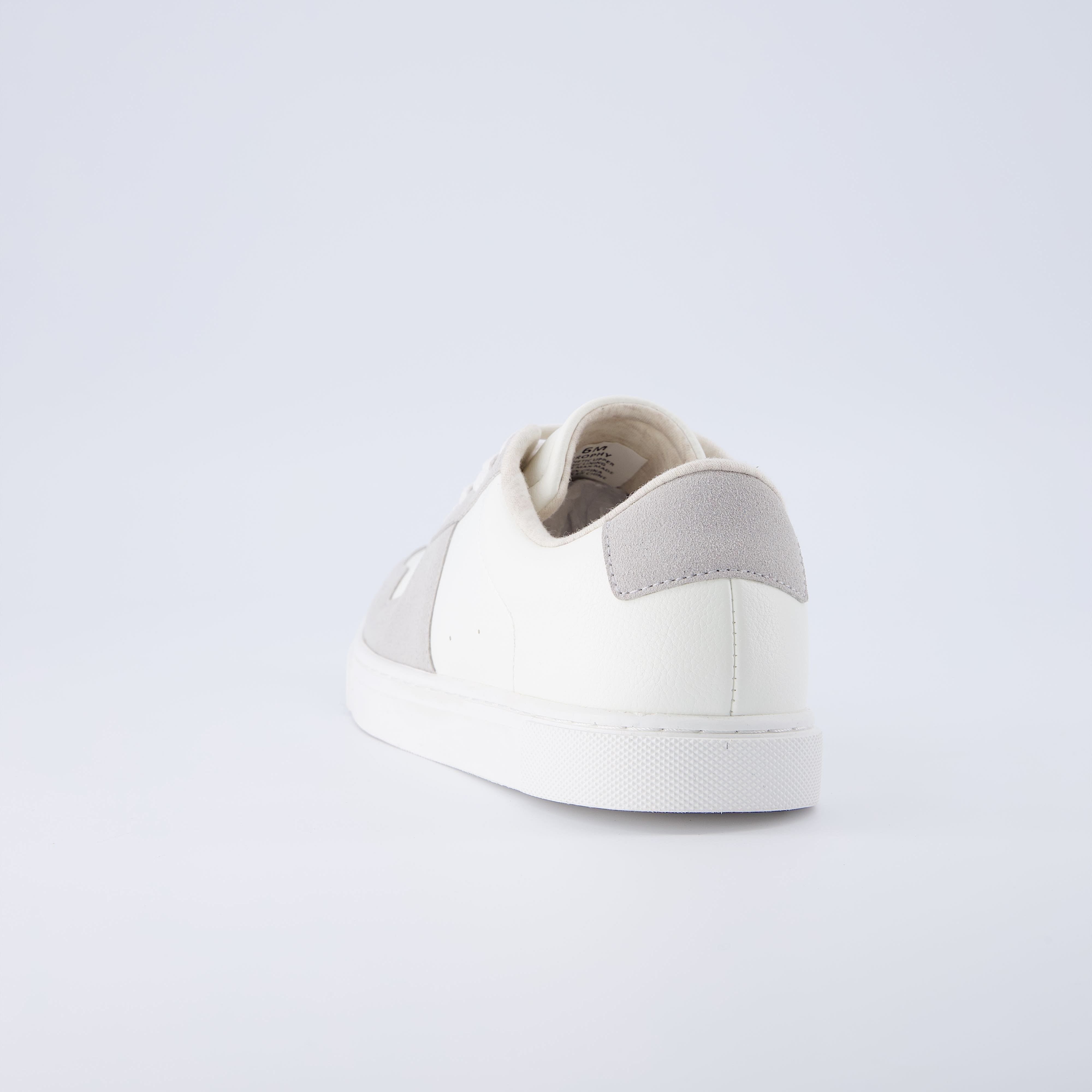 Trophy Lace Up Sneaker White Grey