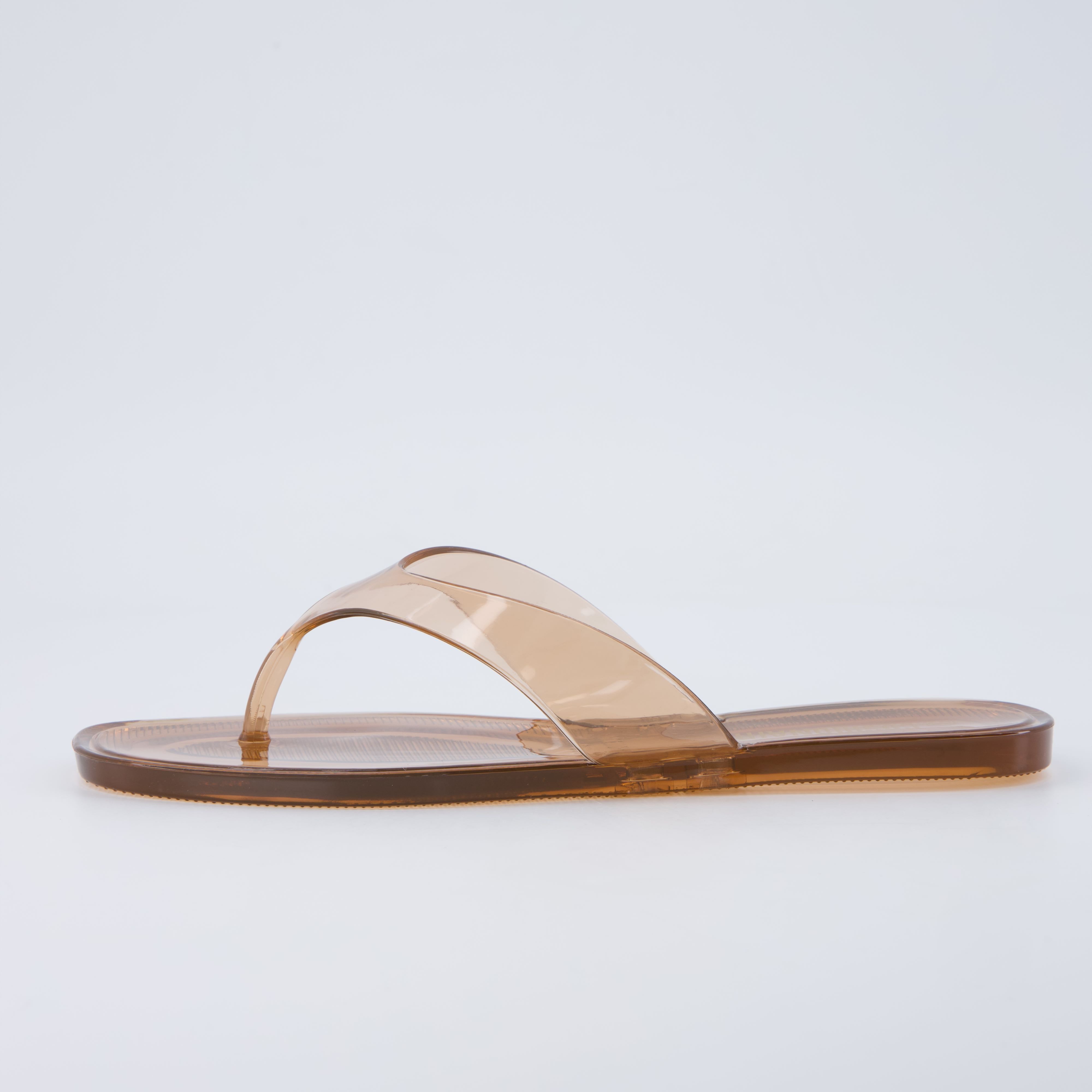 Tropic Thong Jelly Flip Flops Mocha Medium