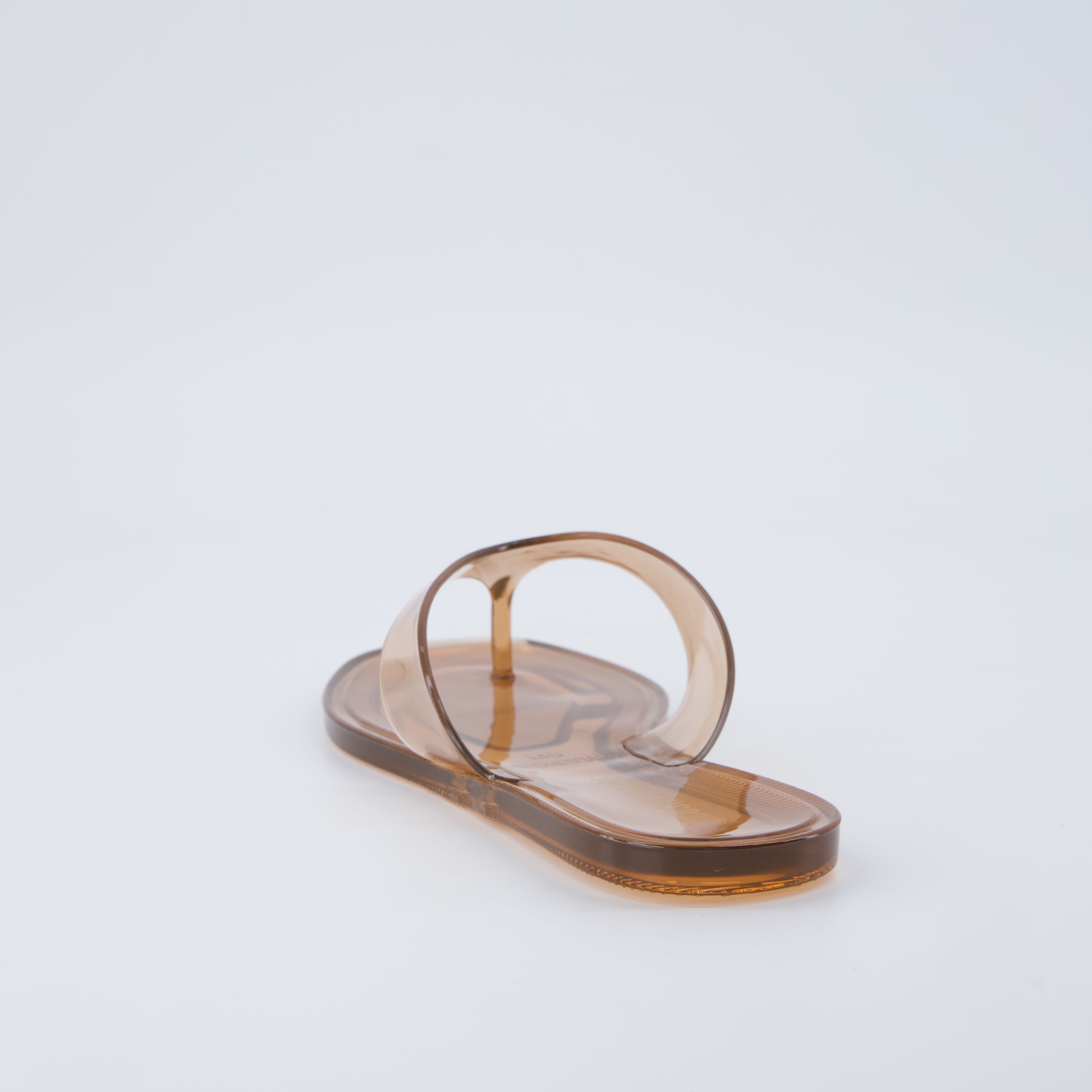 Tropic Thong Jelly Flip Flops Mocha Medium