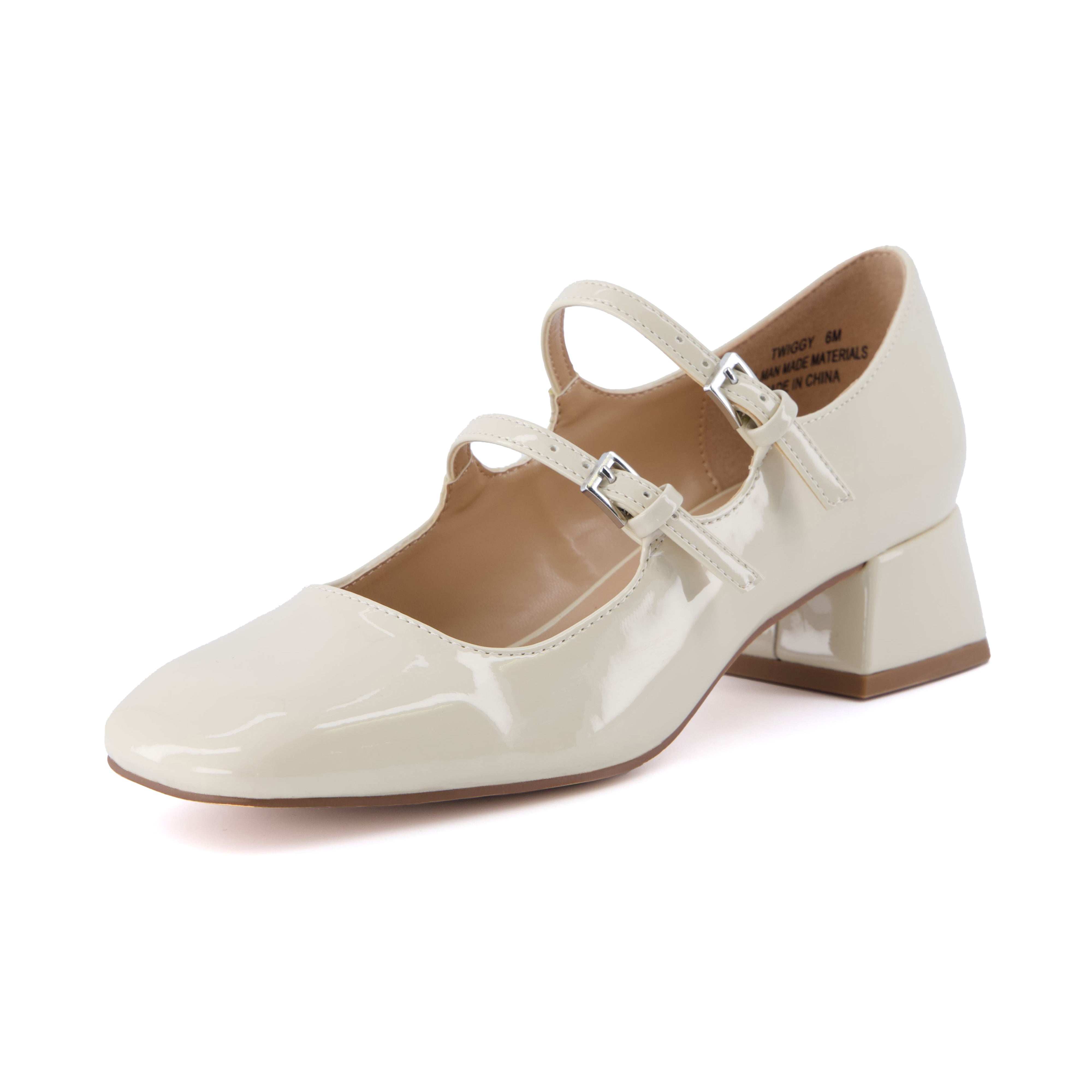 Twiggy Patent Mary Jane Cream