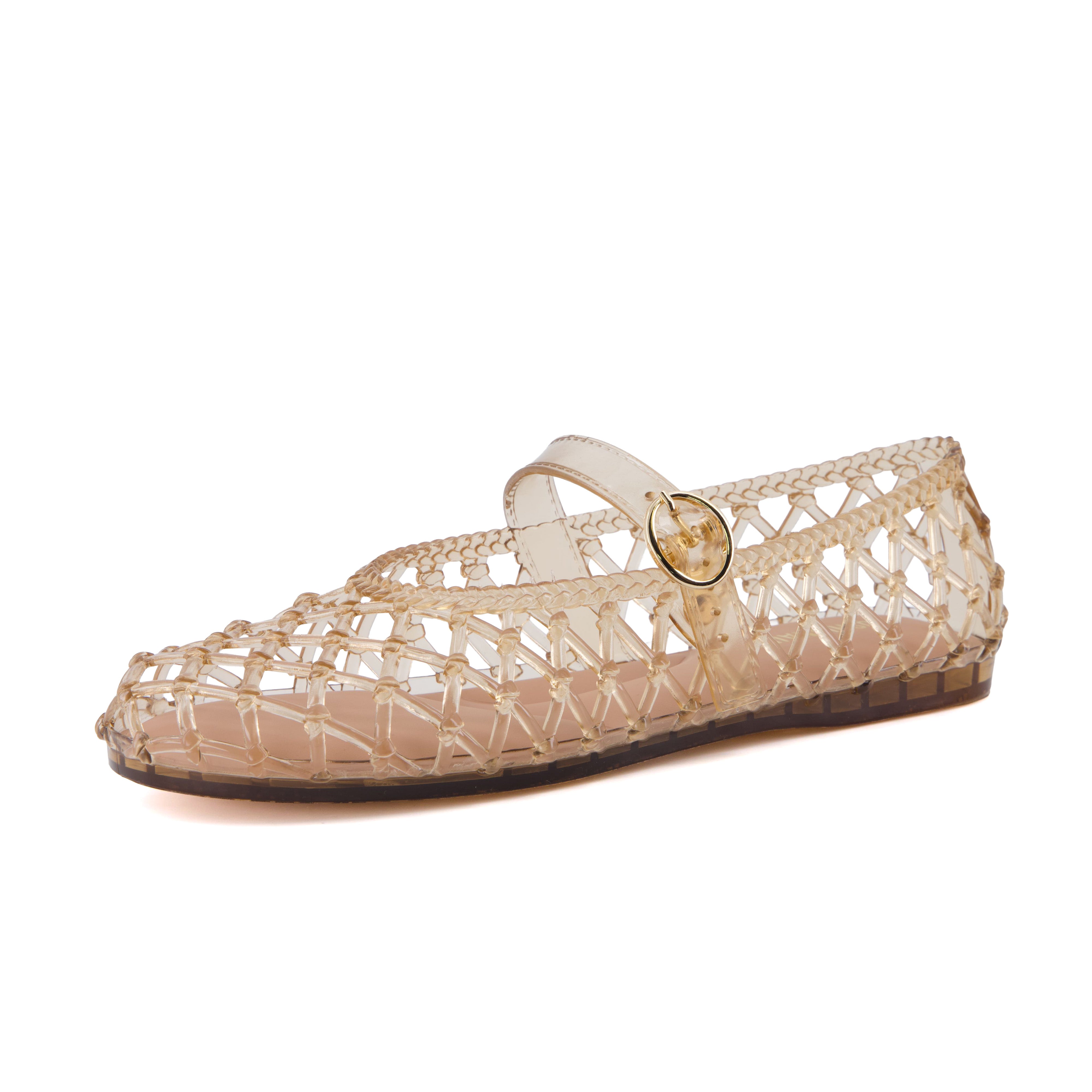 Twist Mary Jane Jelly Flats