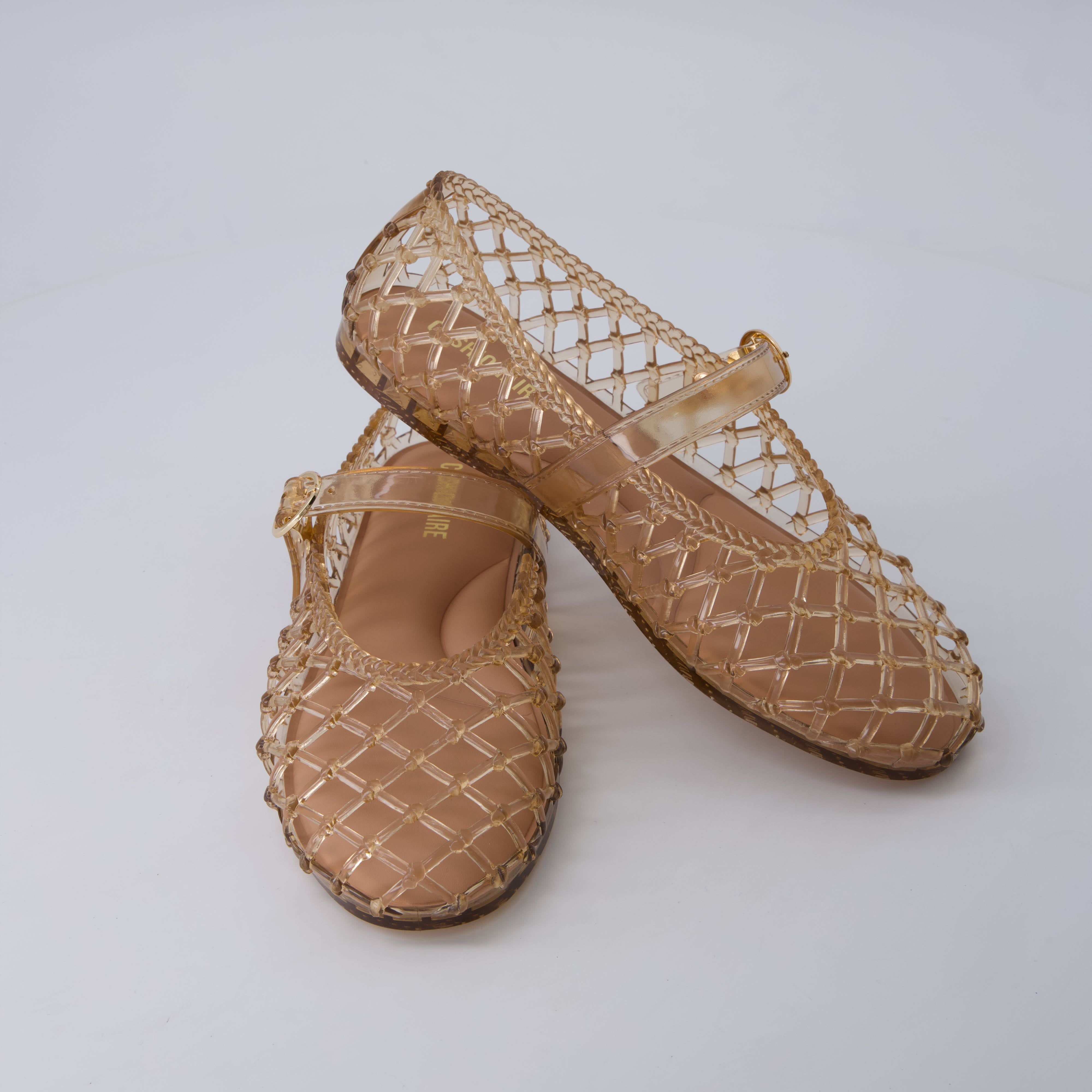 Twist Mary Jane Jelly Flats