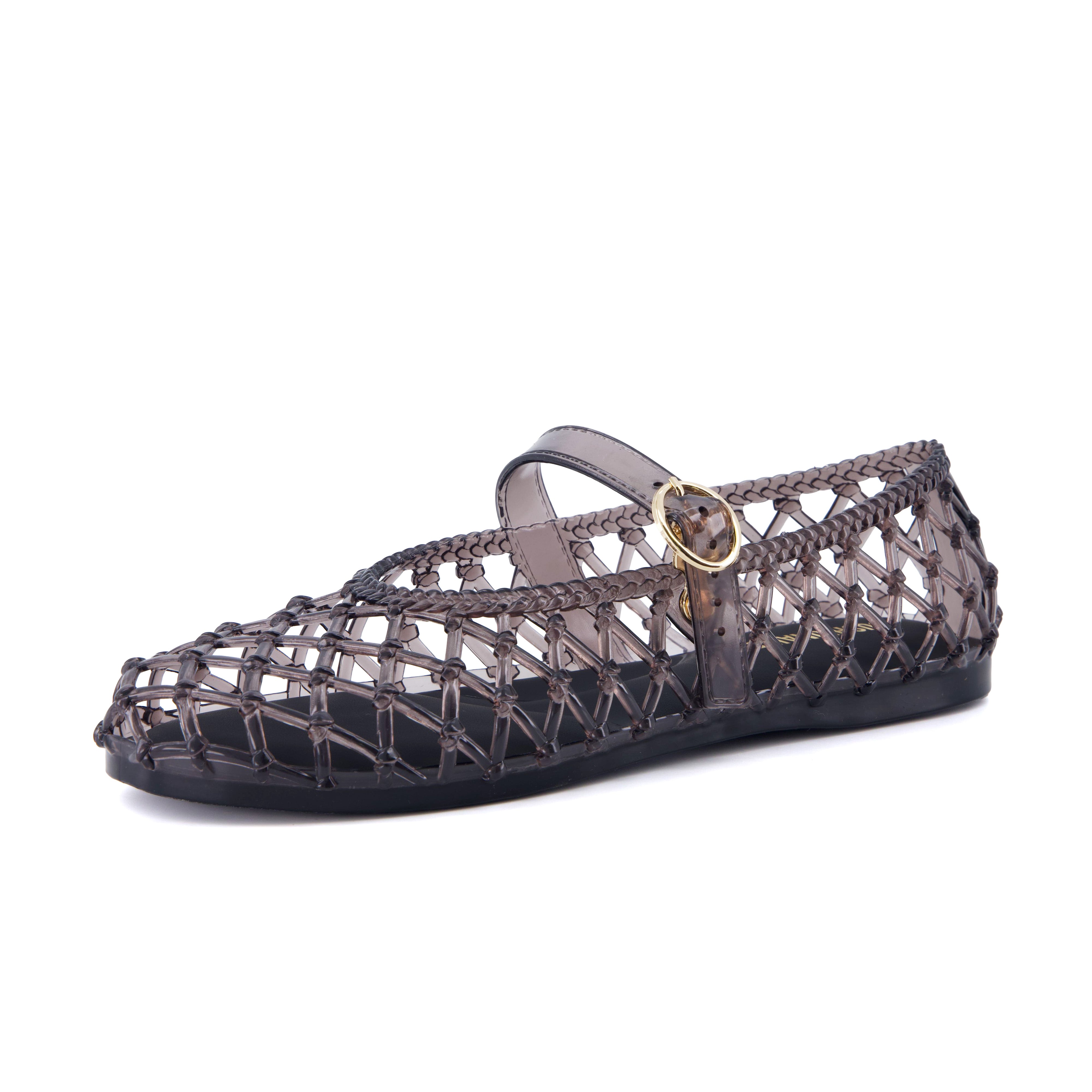 Twist Mary Jane Jelly Flats