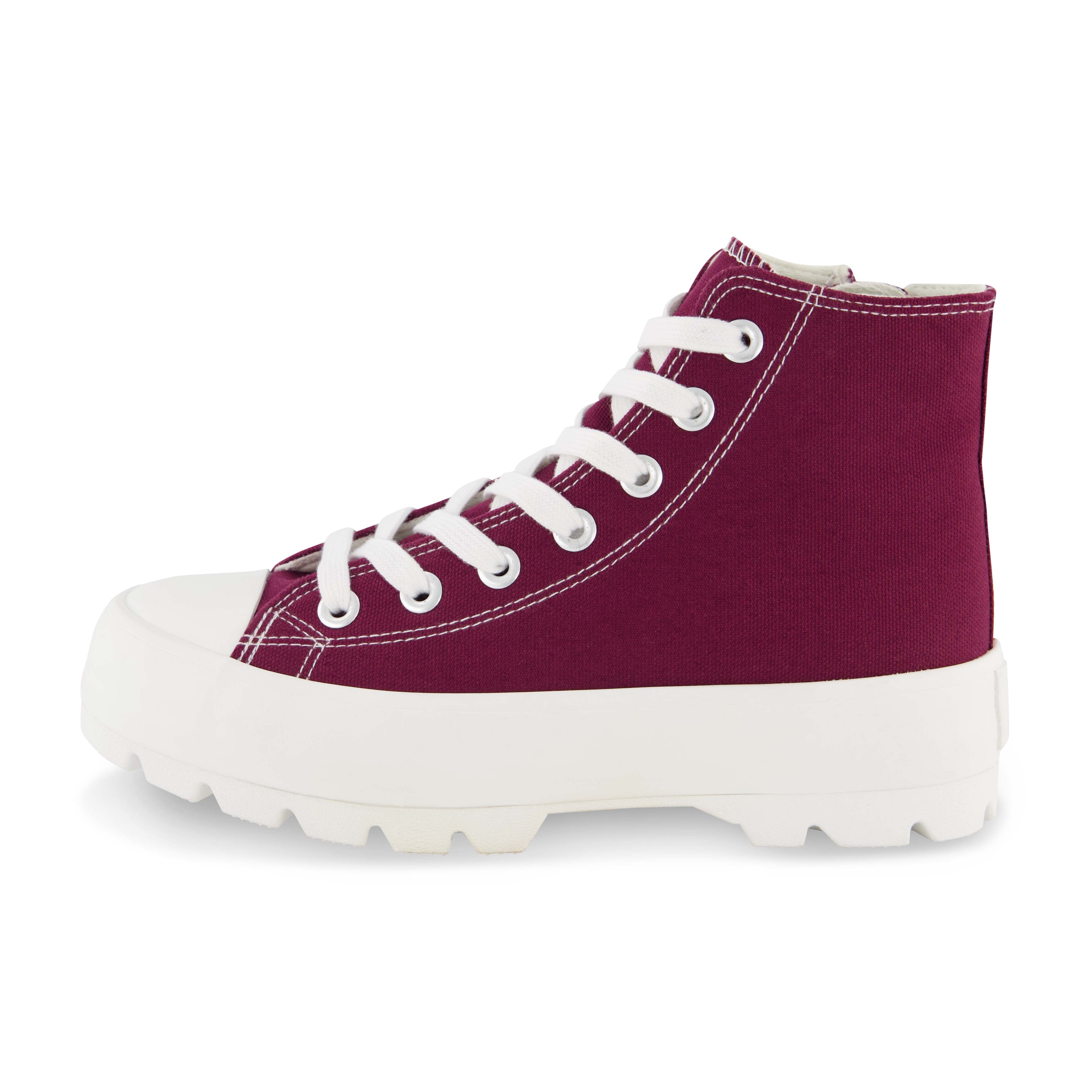 Vespa Lug Canvas Sneaker Burgundy