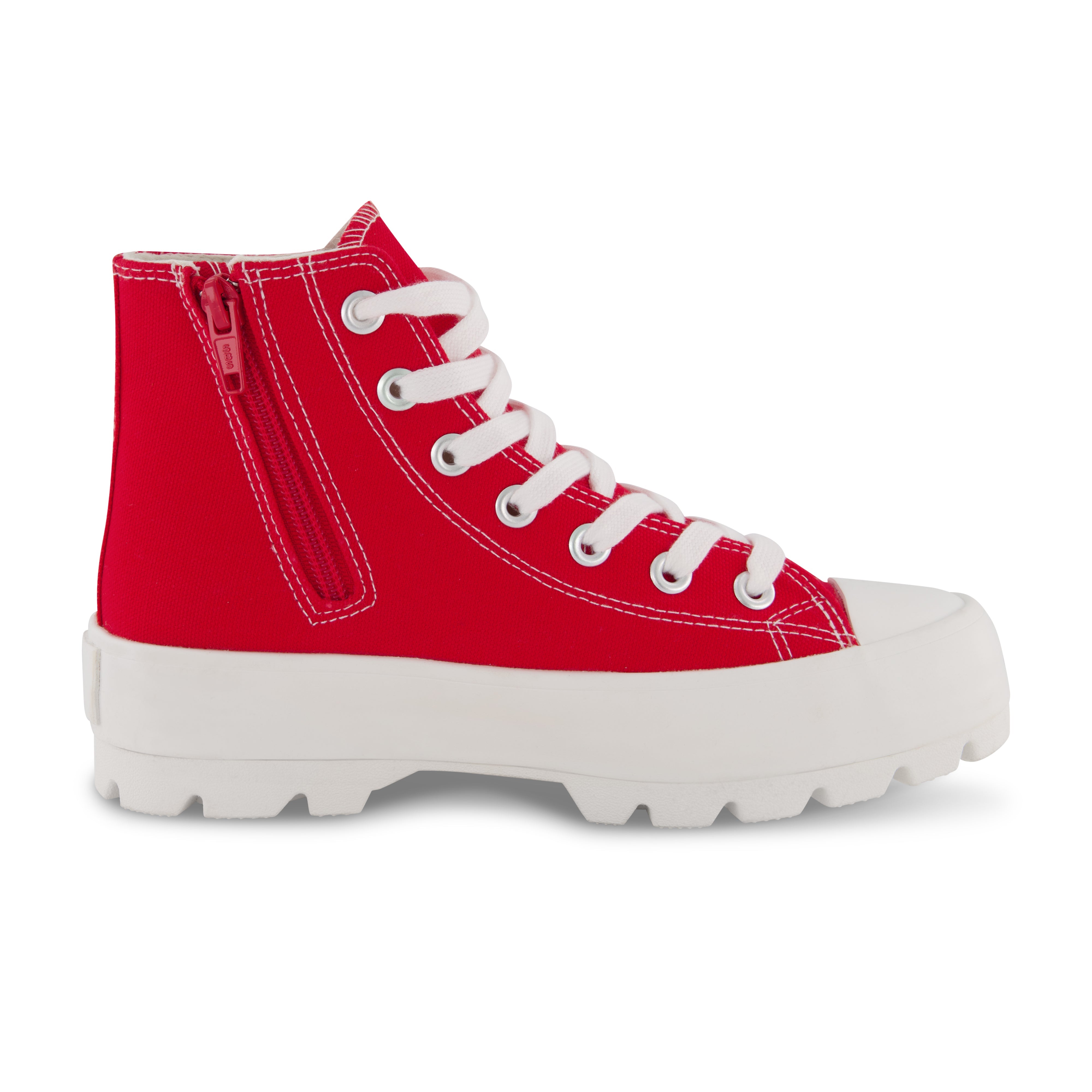 CUSHIONAIRE Sneakers Alte Donna Vespa In Tela - Con Memory Foam E Cerniera Laterale - Comode E Alla Moda - Piattaforma 5 Cm