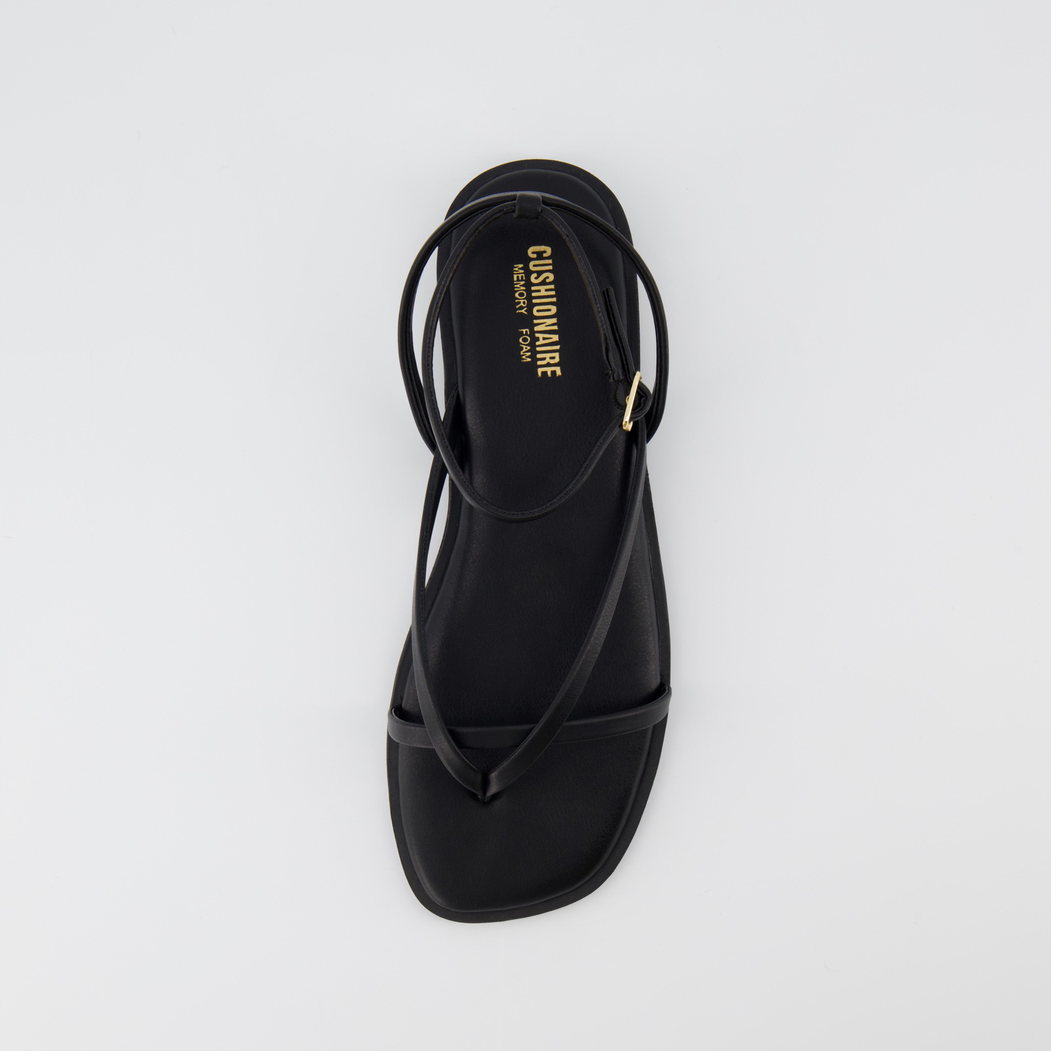 Vida Strappy Flat Sandal Black