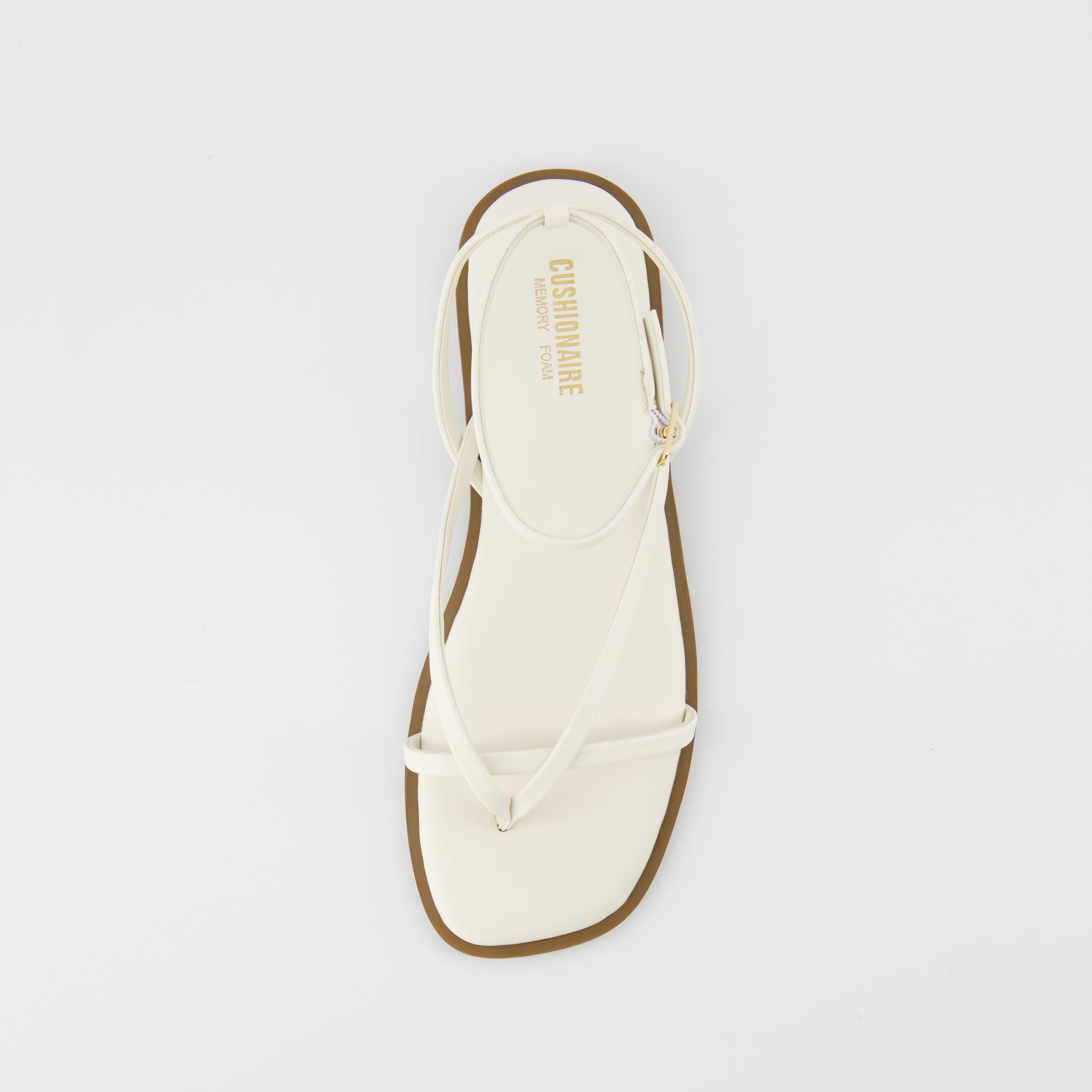 Vida Strappy Flat Sandal Cream