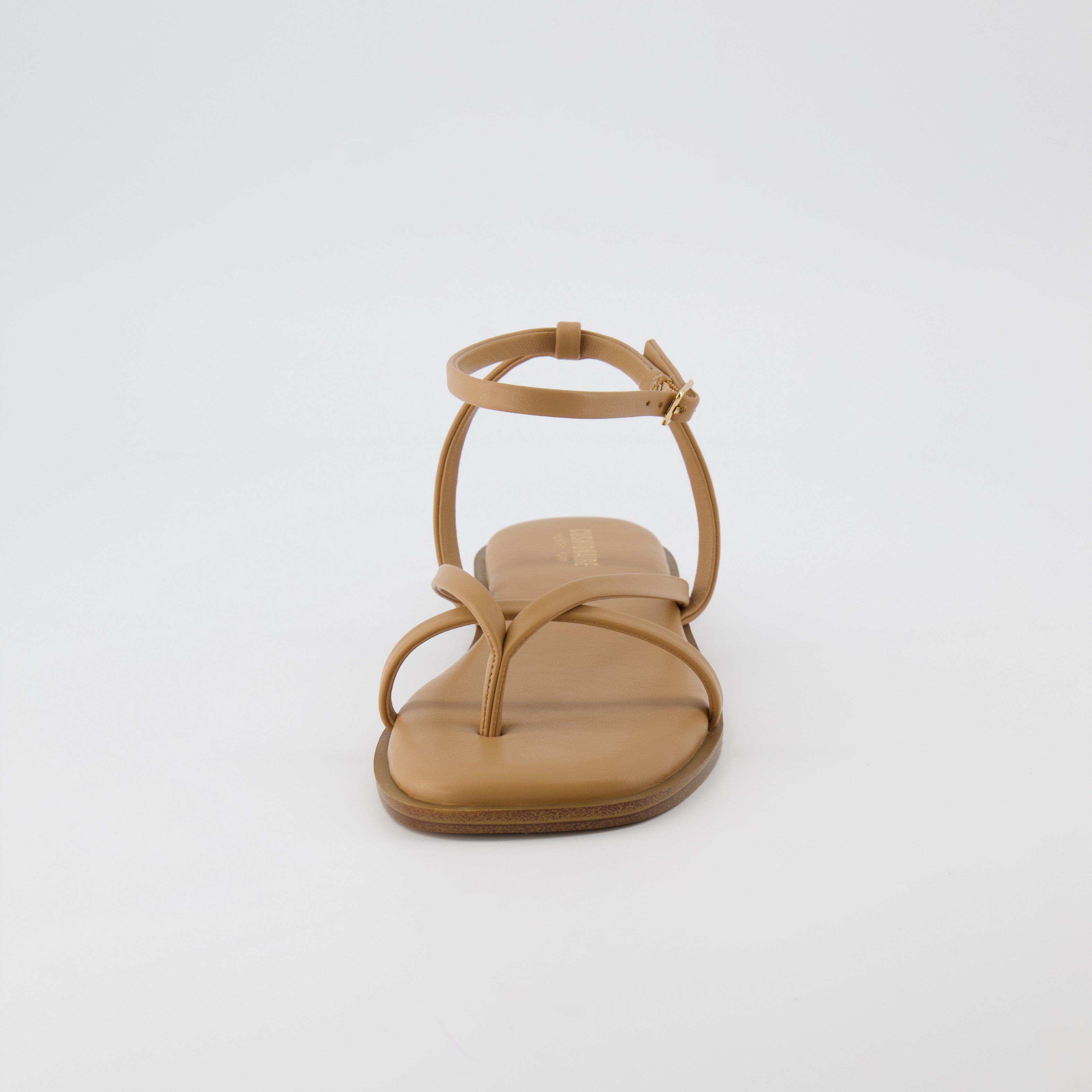 Vida Strappy Flat Sandal Tan