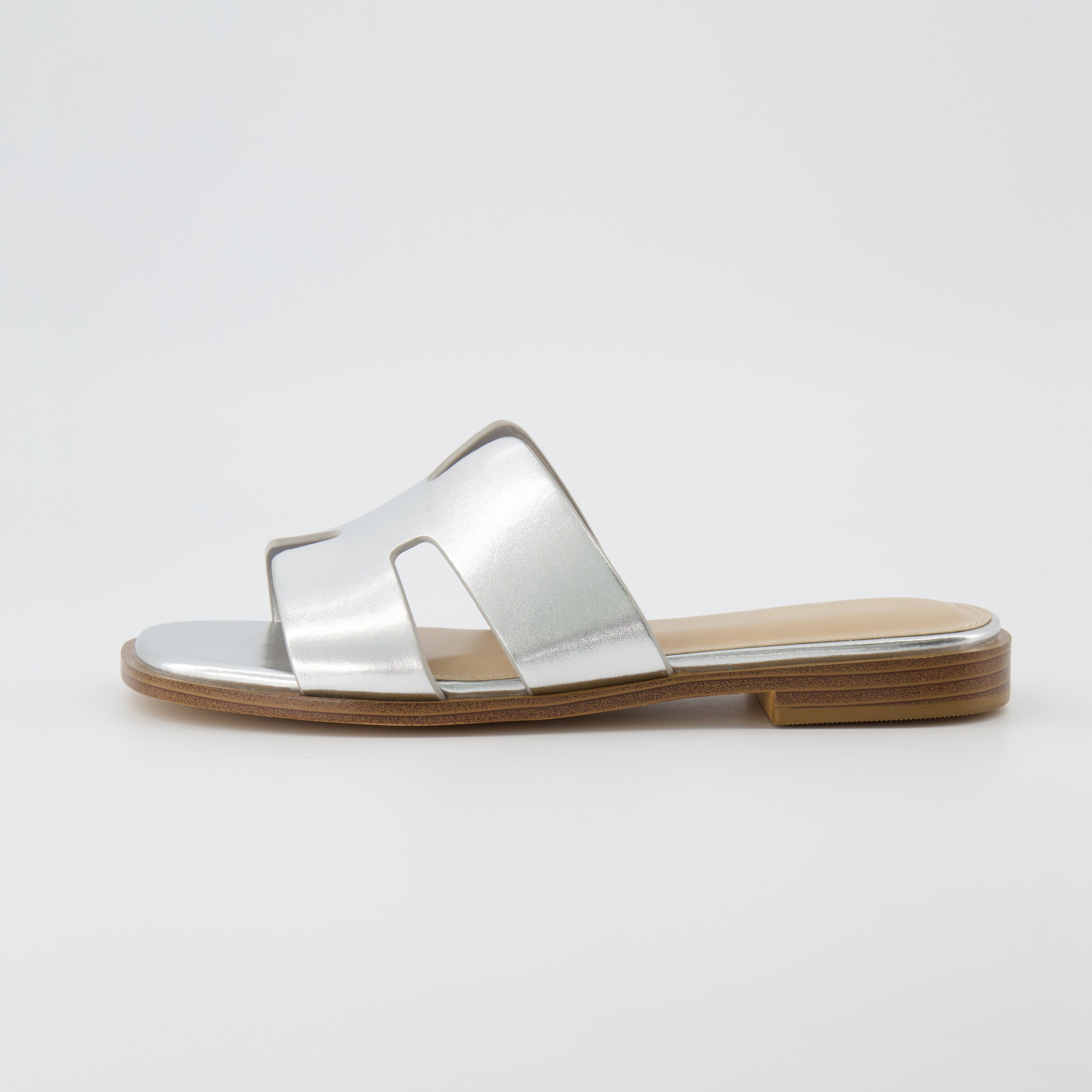 Voyage Slide Sandal Silver
