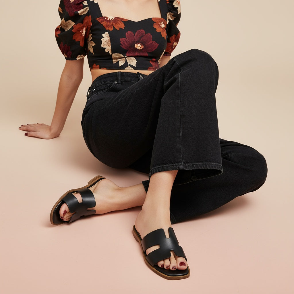 Voyage Strap Slides Black Smooth