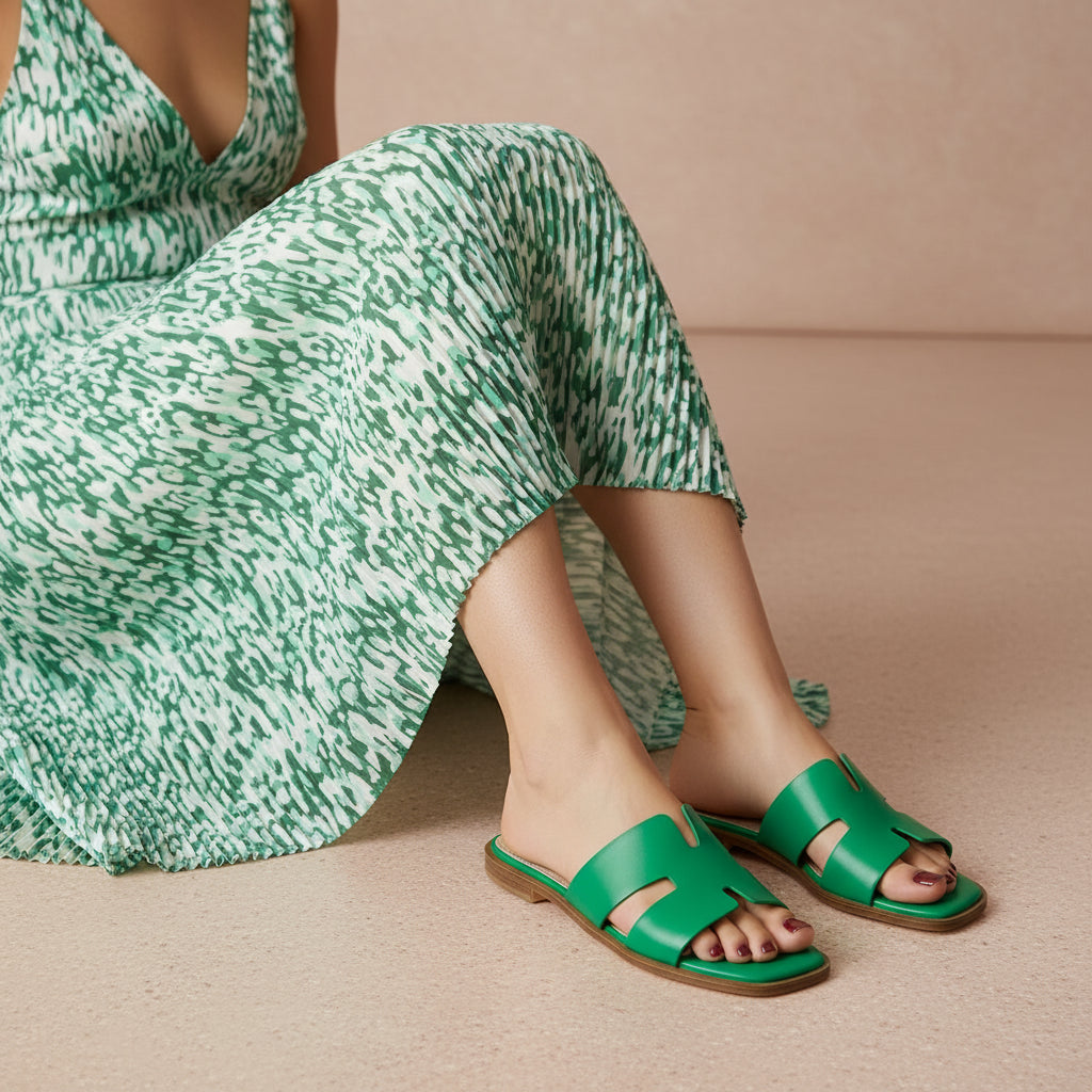 Voyage Strap Slides Kelly Green Smooth